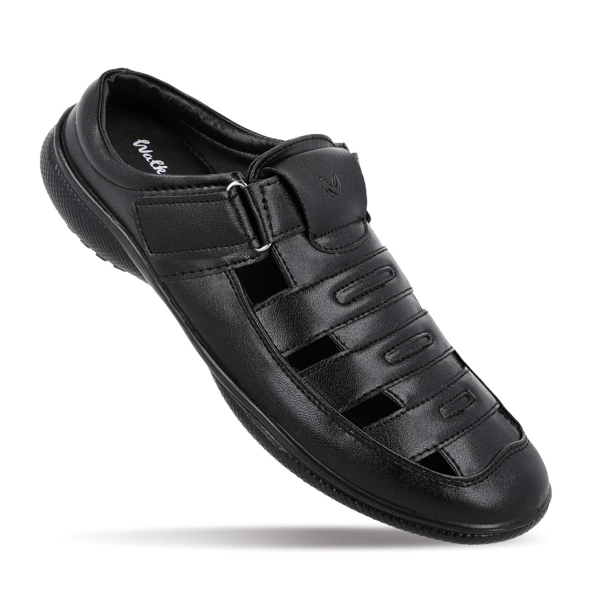 Walkaroo Men Roman Sandals - WF6258 Black