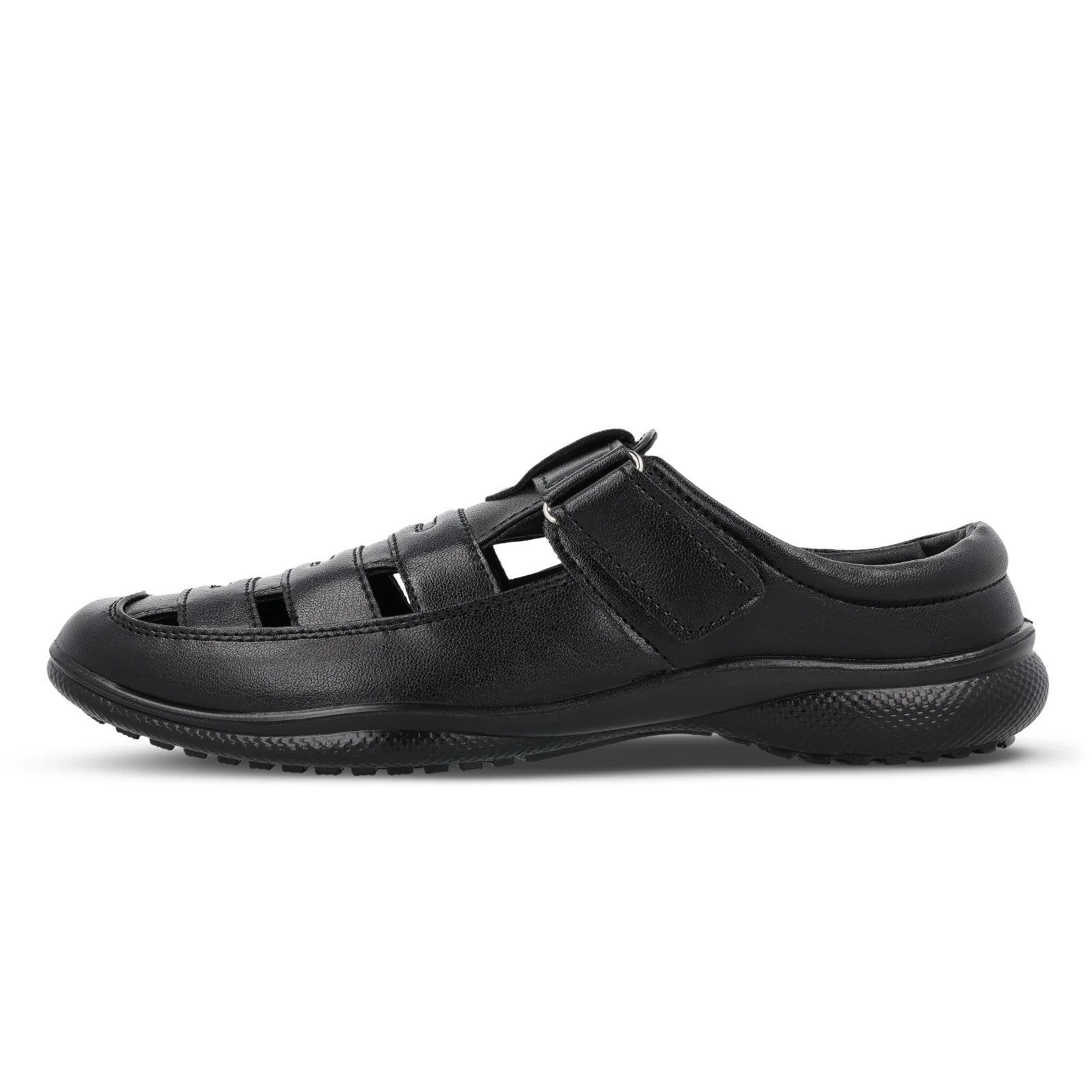 Walkaroo Men Roman Sandals - WF6258 Black - Image 4