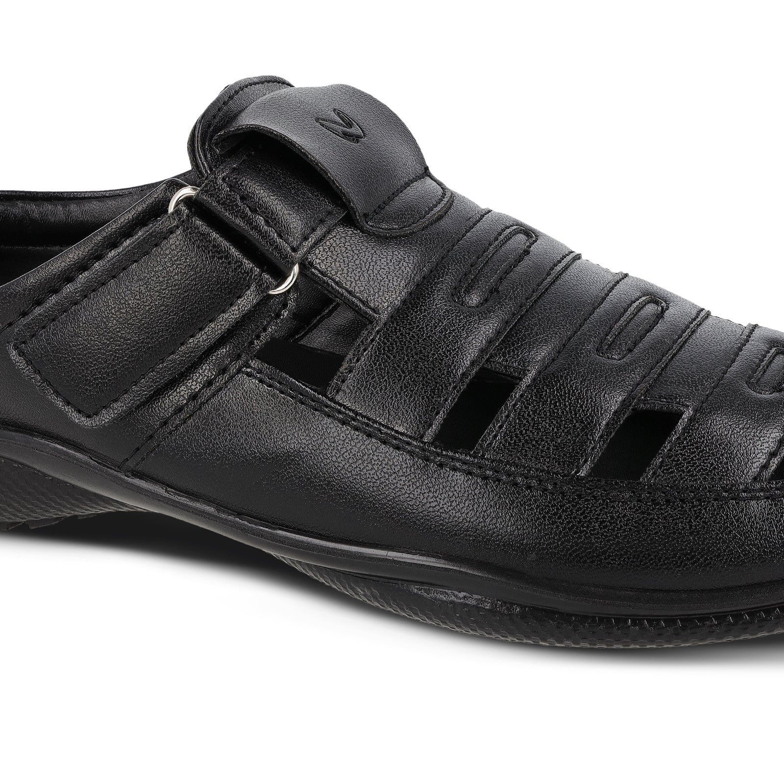 Walkaroo Men Roman Sandals - WF6258 Black - Image 5