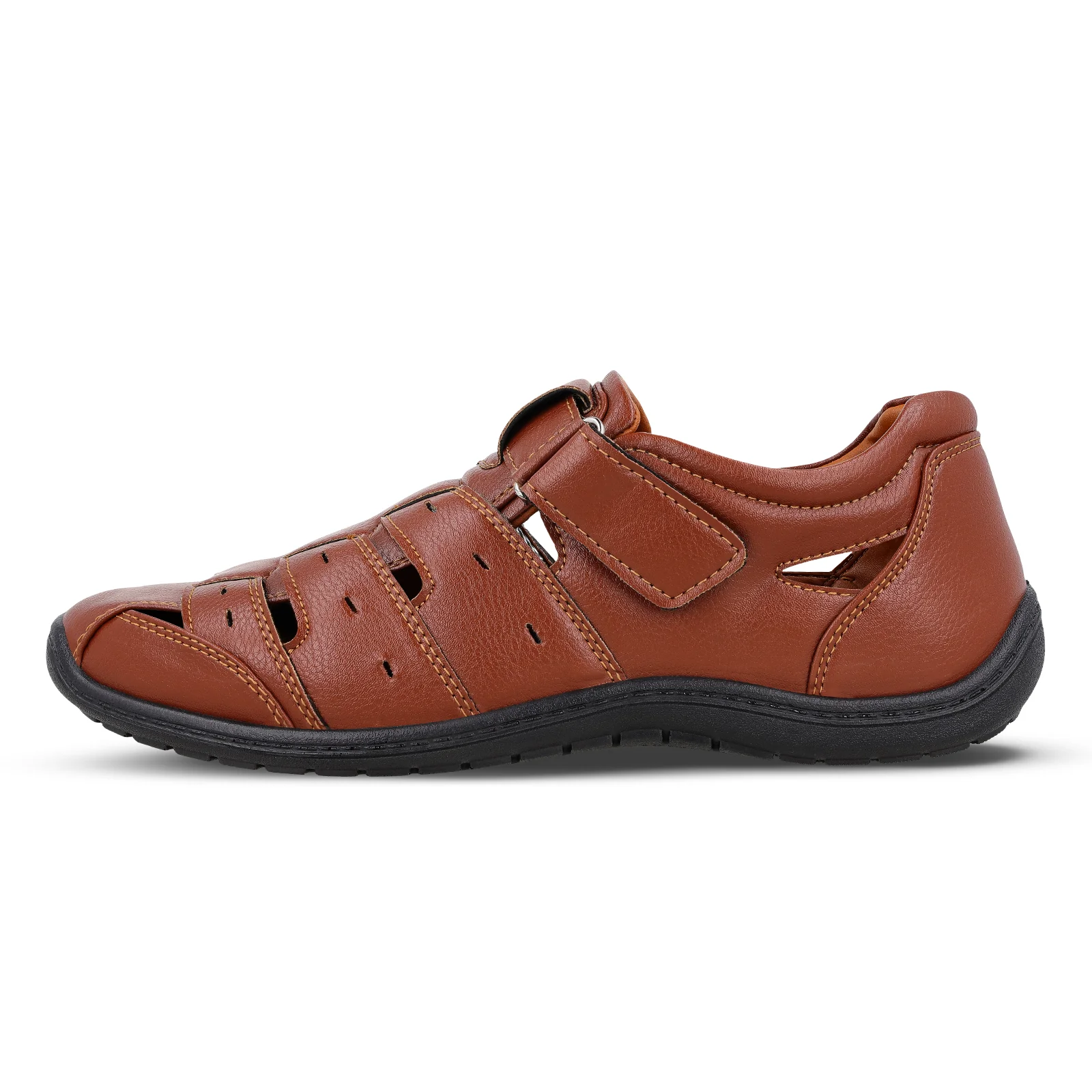 Walkaroo Roman Sandals Mens - WF6260 Brown - Image 3