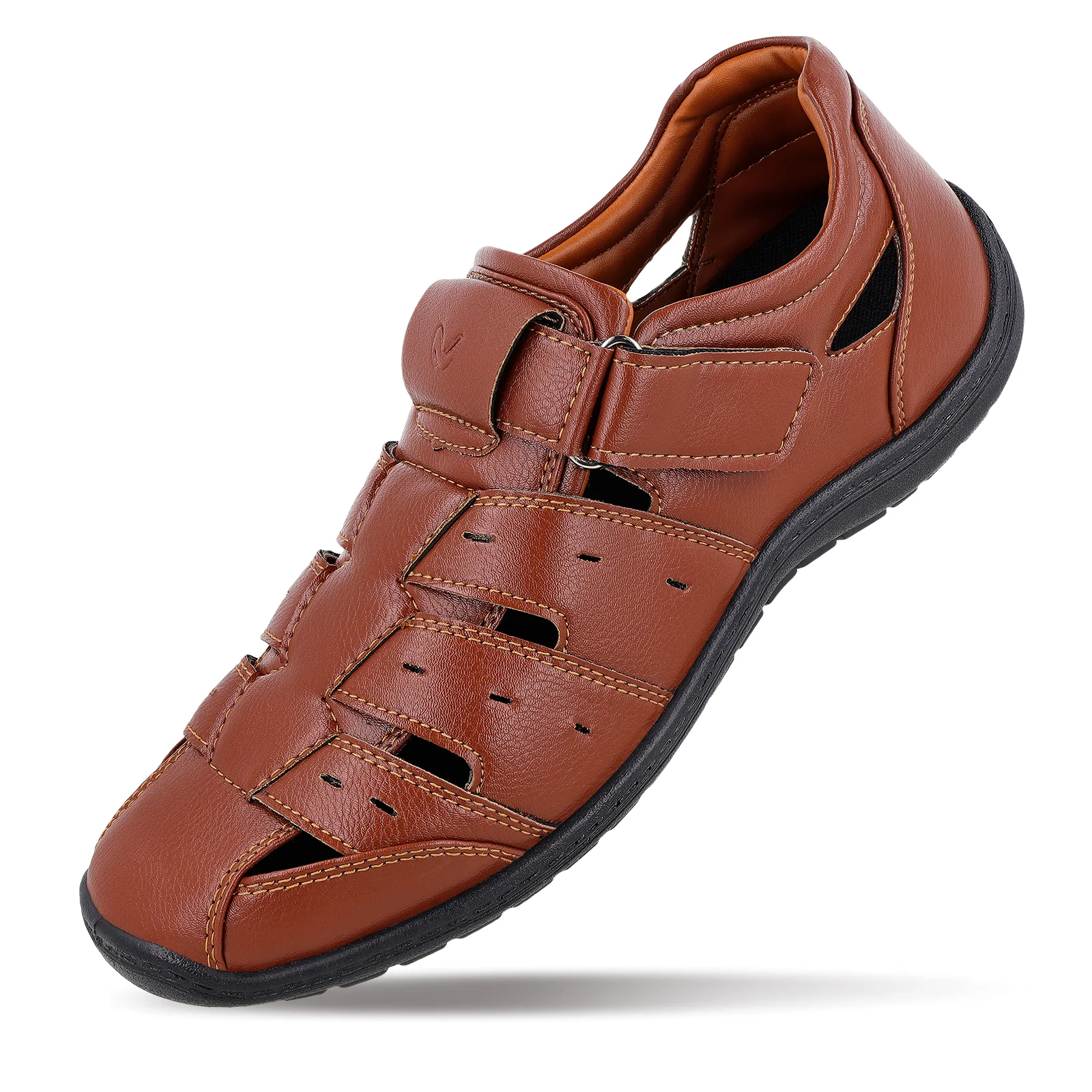 Walkaroo Roman Sandals Mens - WF6260 Brown - Image 5
