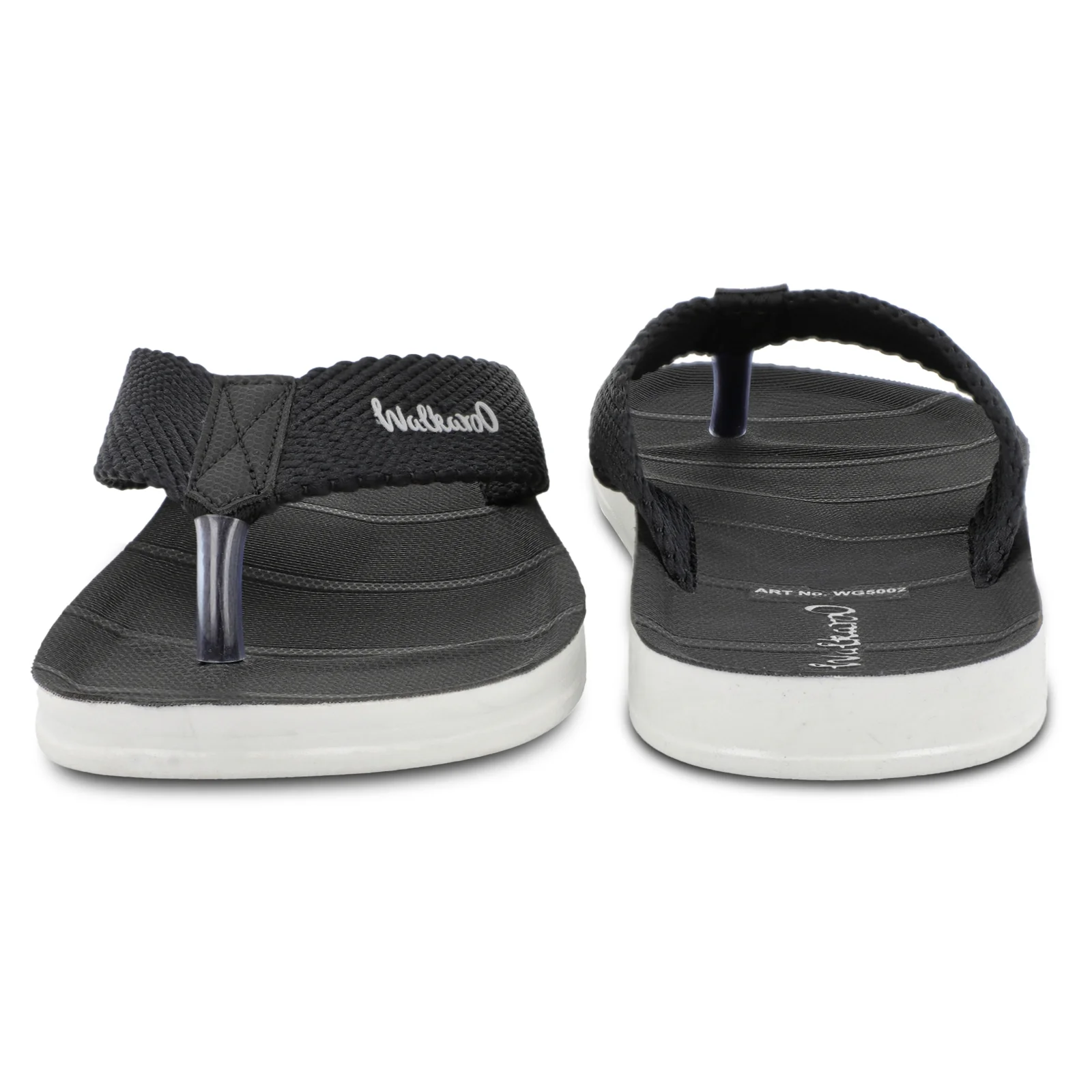 Walkaroo Men Solid Thong Sandals - WG5002 Black - Image 6