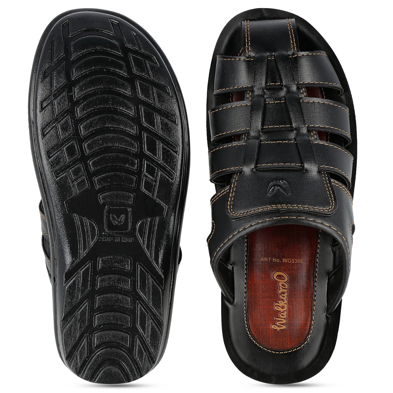 Men's Fisherman Sandals - WG5306 Black - Image 2