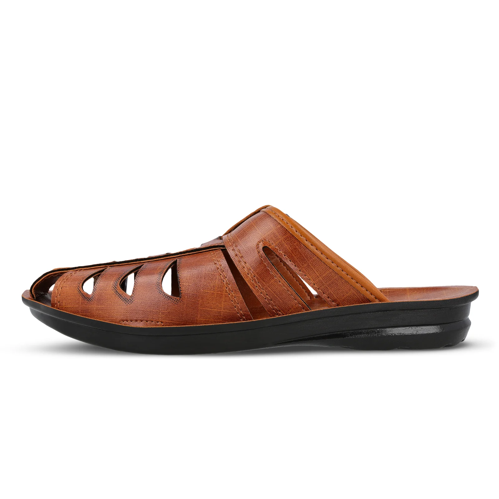 Men's Fishermen Cut Slide Sandals - WG5309 Tan - Image 2