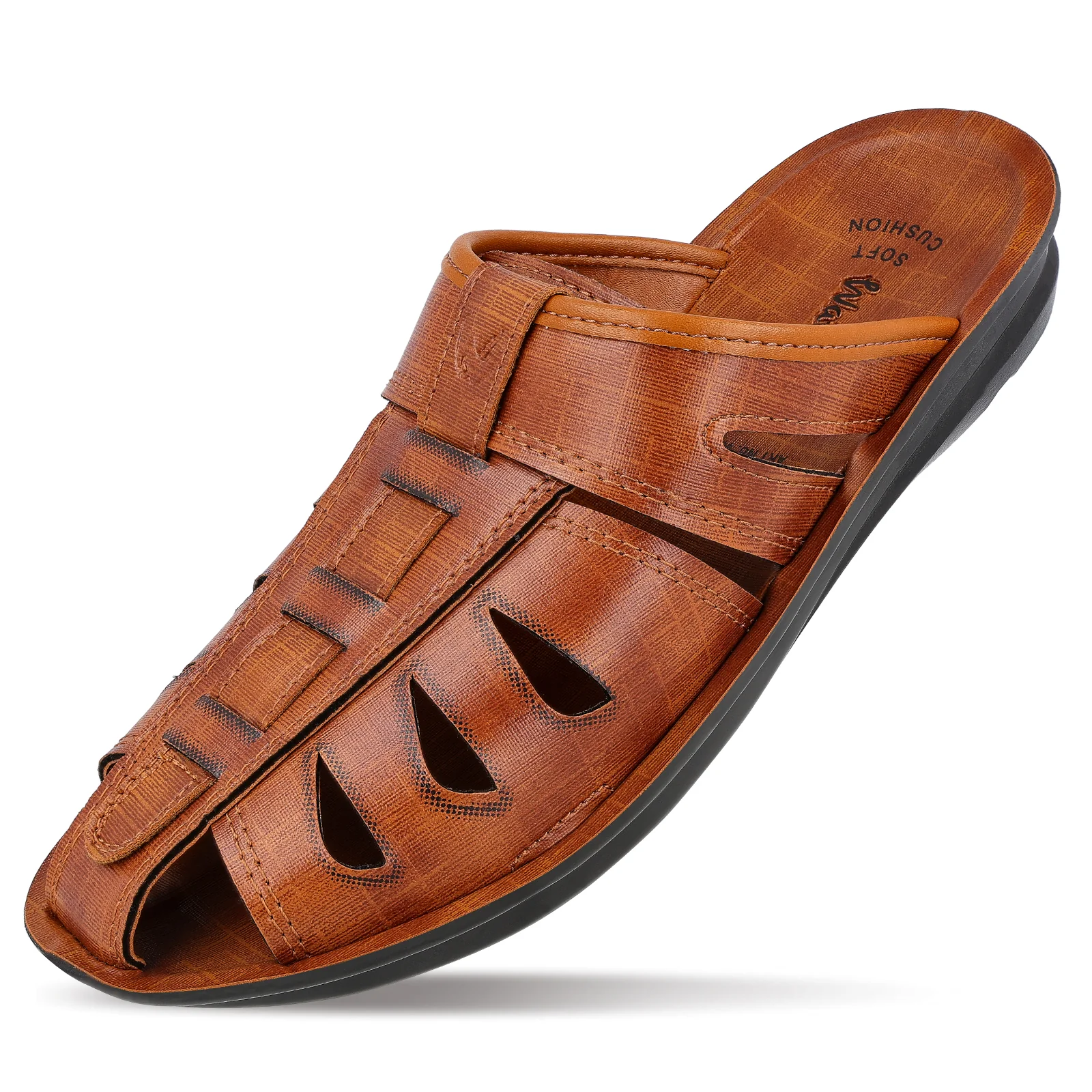 Men's Fishermen Cut Slide Sandals - WG5309 Tan - Image 5