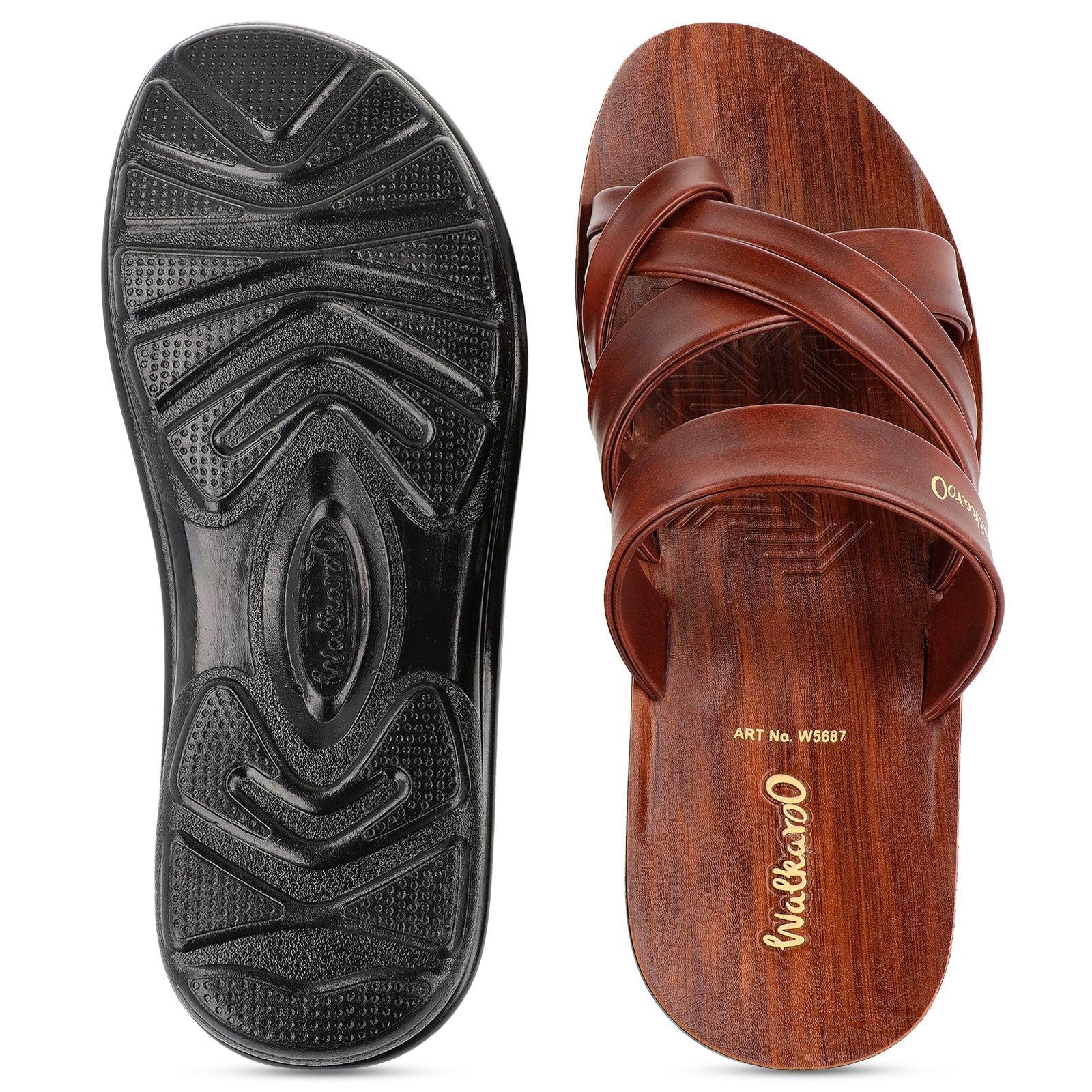 Men's Daily Wear Sandals - W5687 Dark Brown - Image 2
