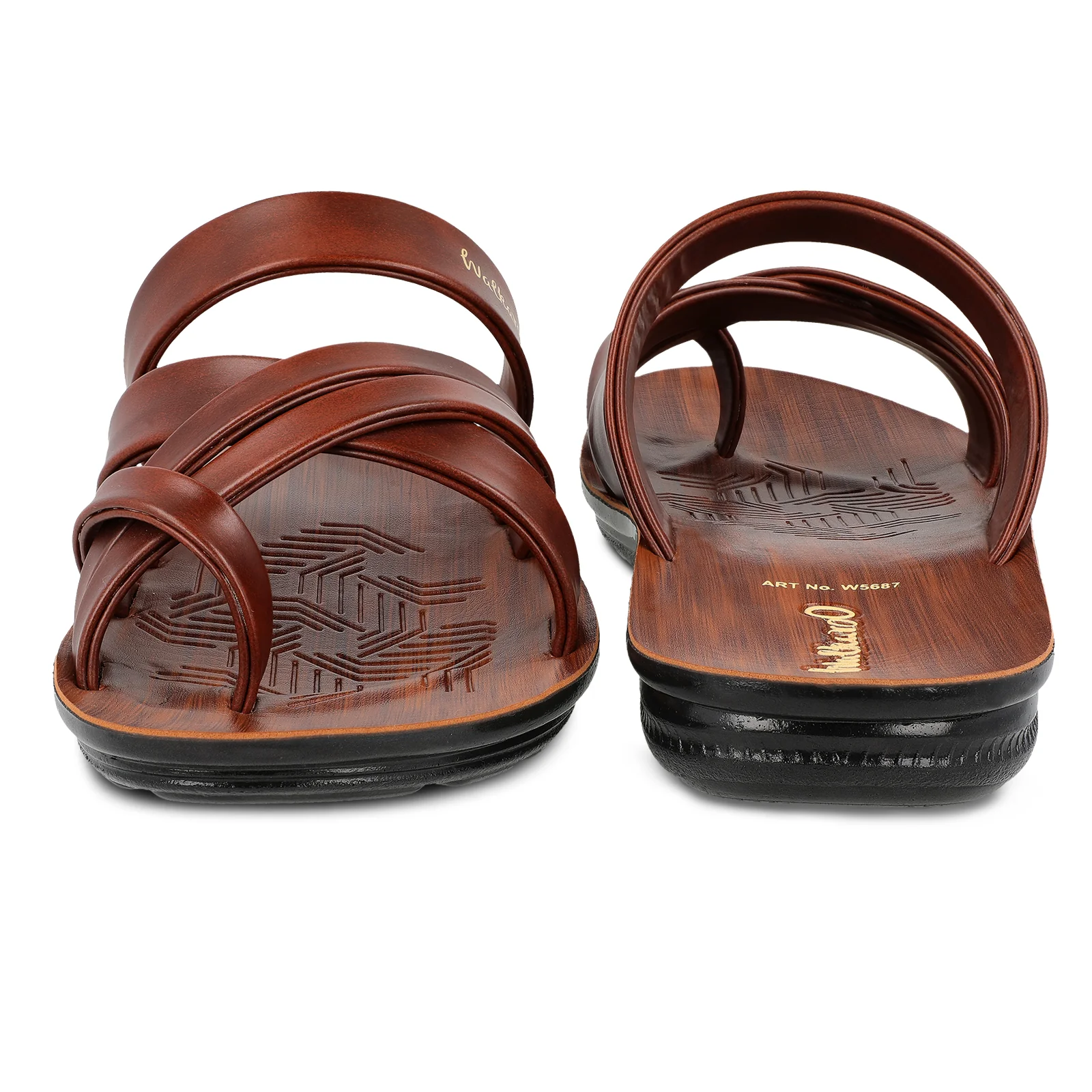 Men's Daily Wear Sandals - W5687 Dark Brown - Image 5