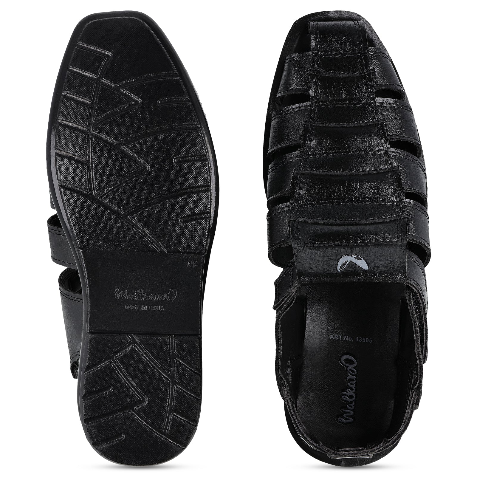 Men's Fisherman Sandals - 13505 Black - Image 2