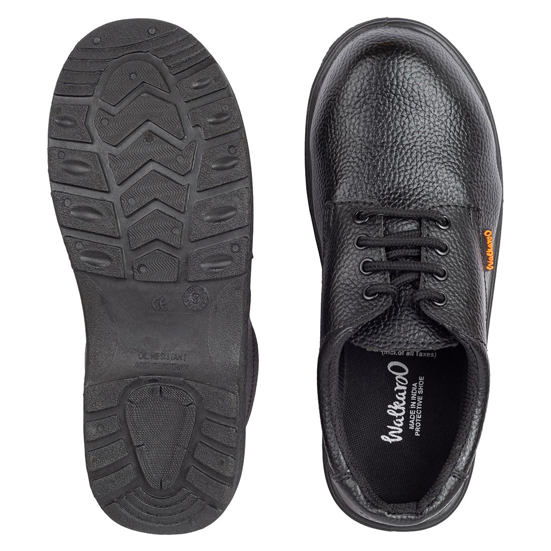 Walkaroo Men Safety Shoes - 19401 Black - Image 2