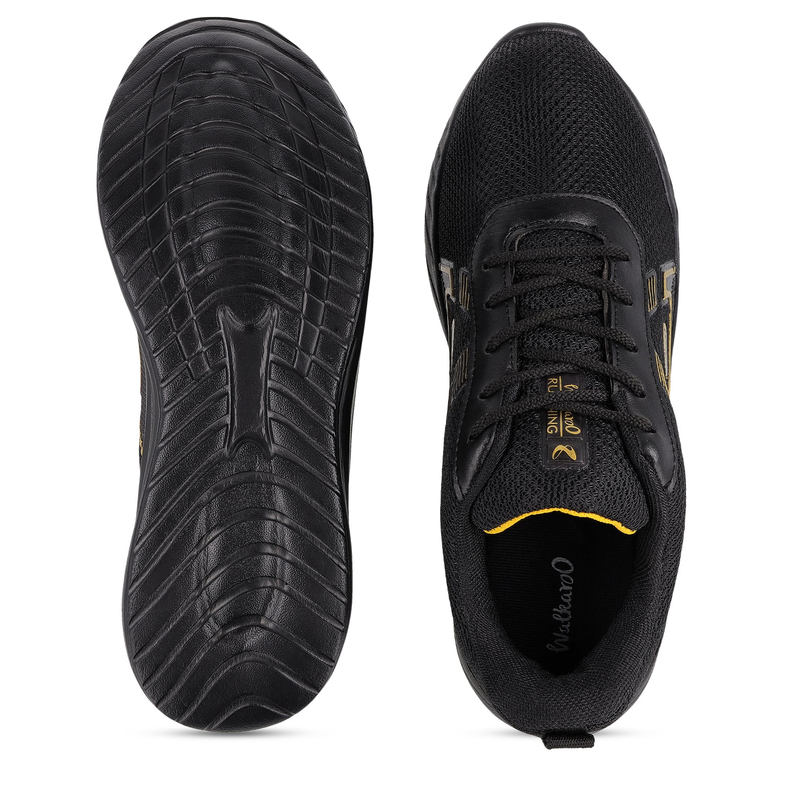 Men's Lace-up walking Shoes - WS3065 Black Gold - Image 2