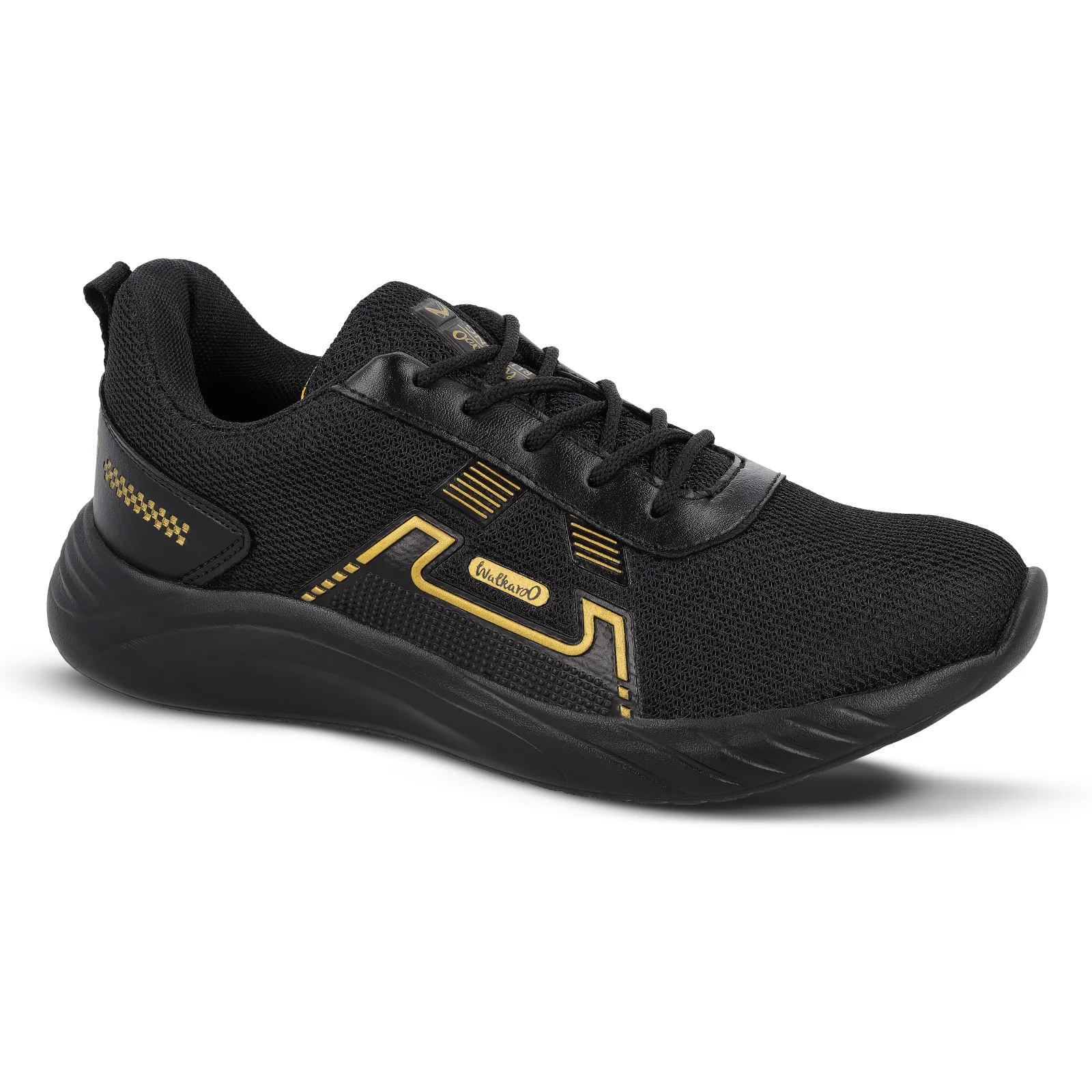 Men's Lace-up walking Shoes - WS3065 Black Gold - Image 4