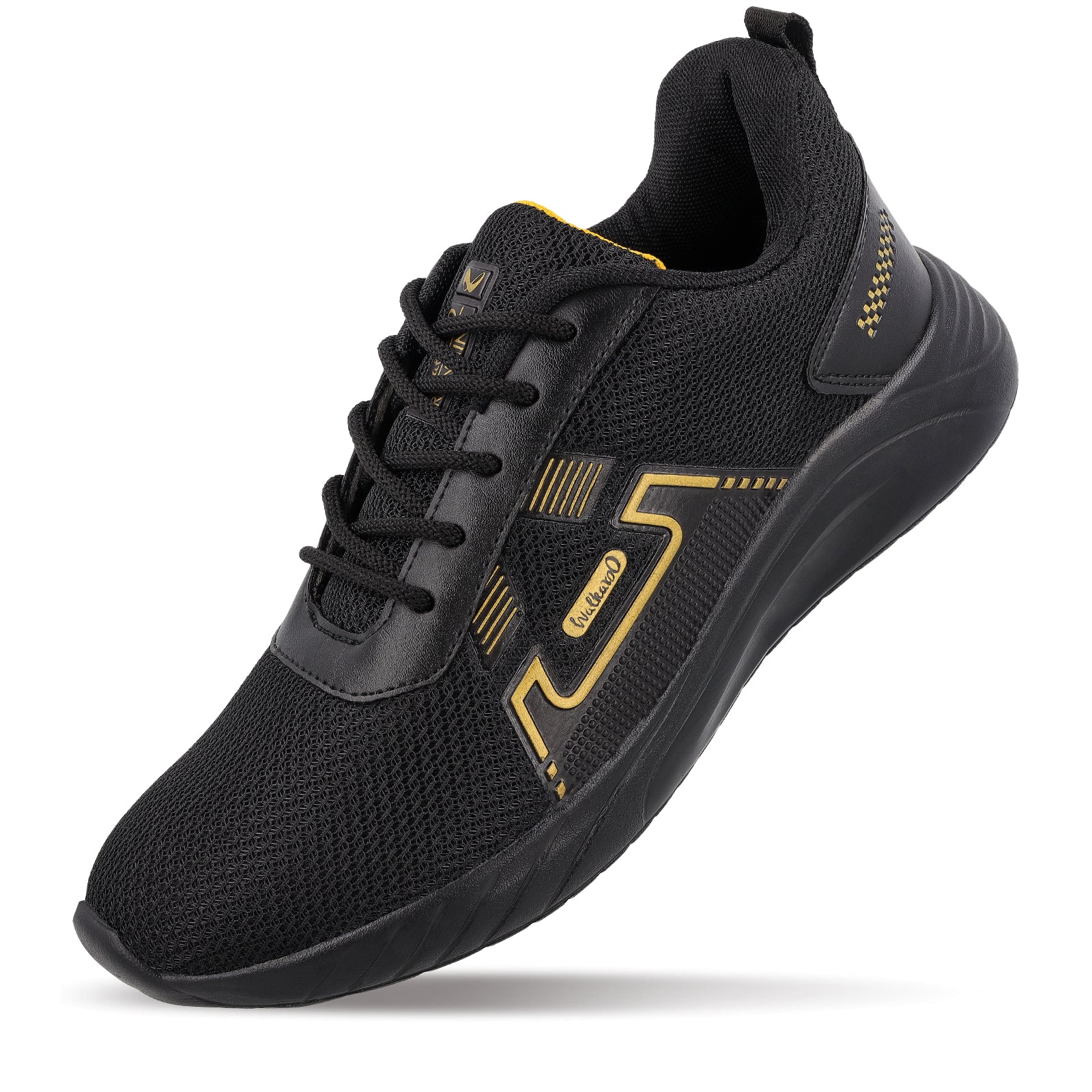 Men's Lace-up walking Shoes - WS3065 Black Gold - Image 6