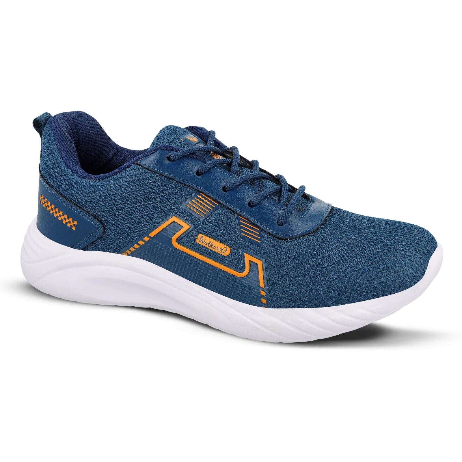 Men's Lace-up walking Shoes - WS3065 Teal Yellow - Image 4