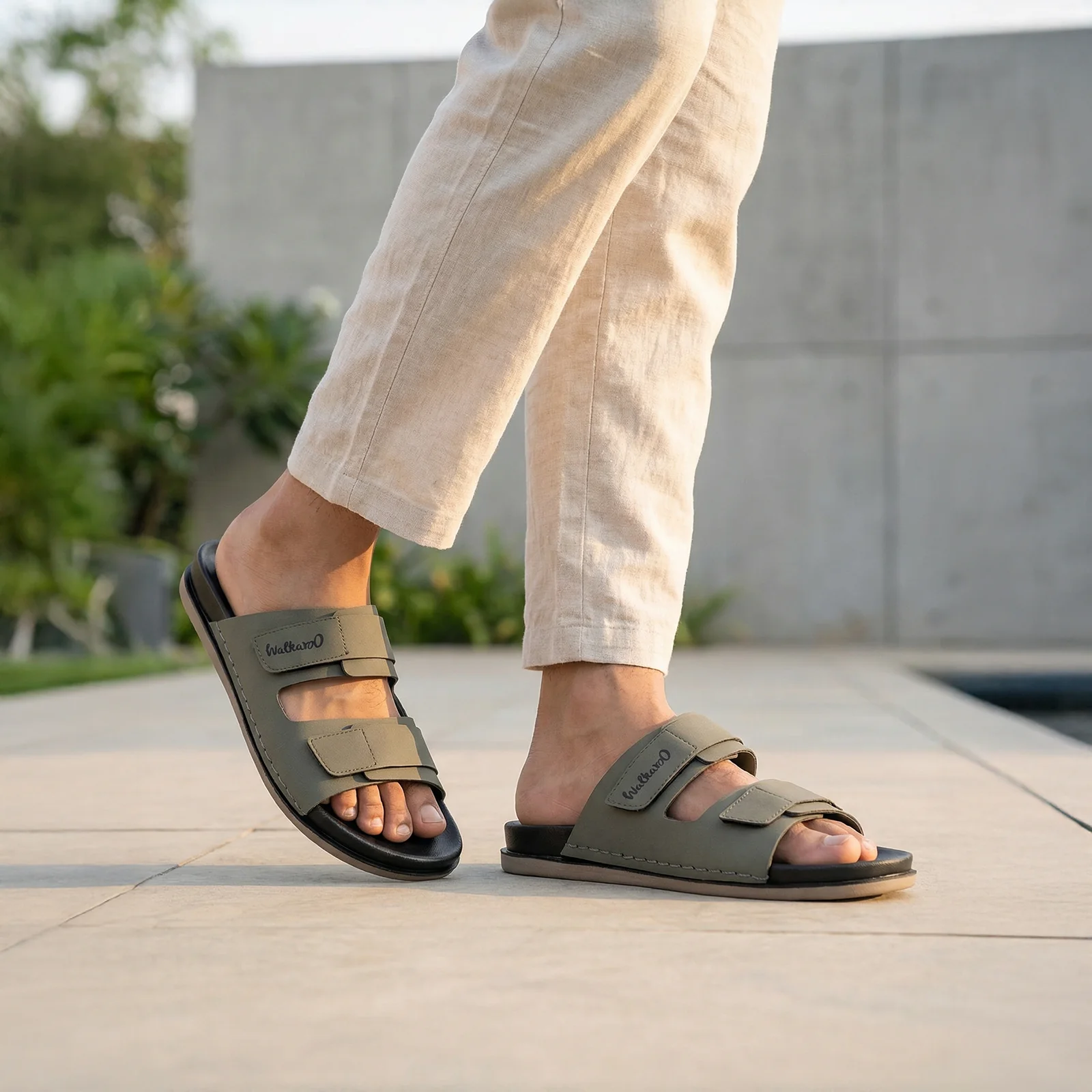 Men's Daily Wear Comfort Sandals - WE1347 Olive - Image 3