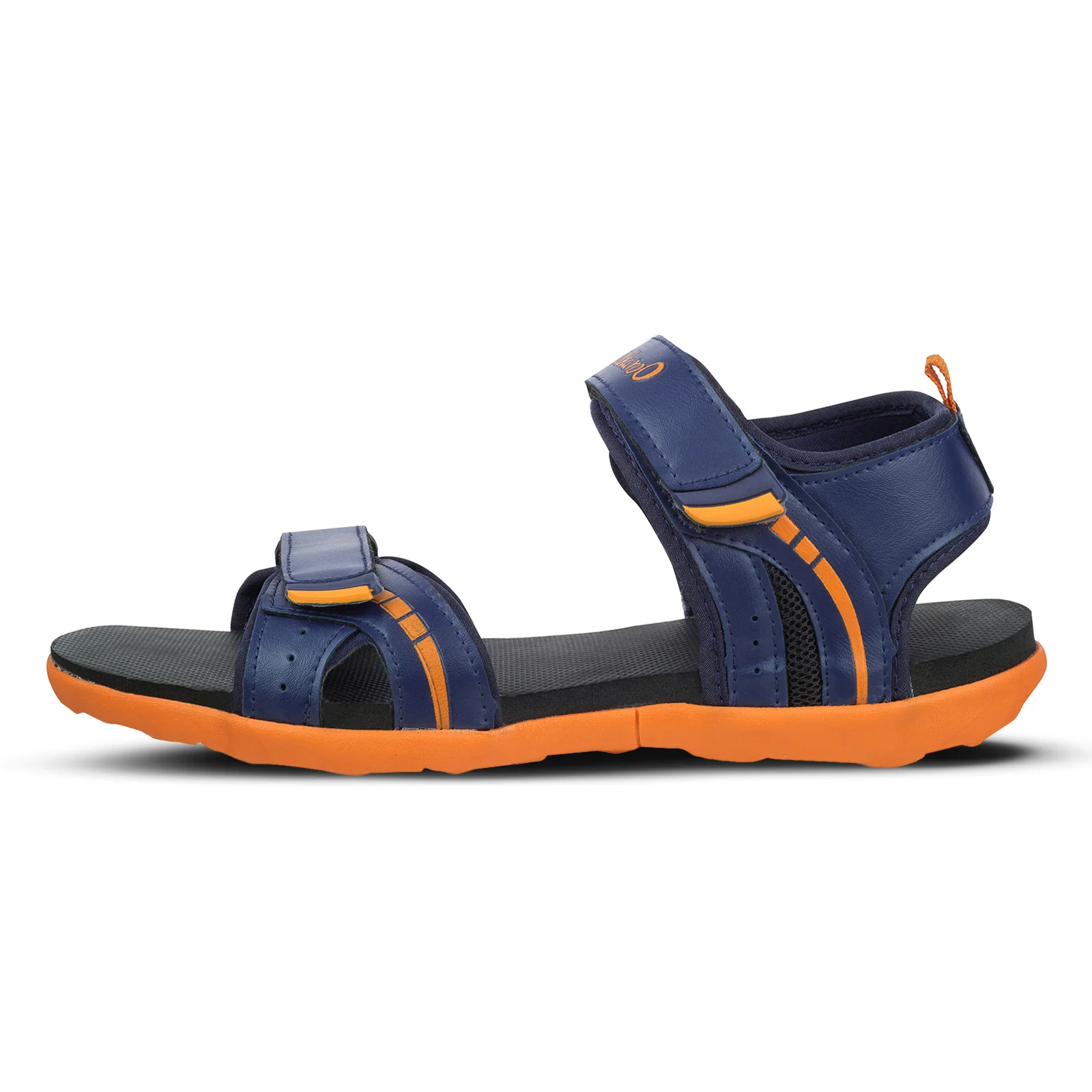 Walkaroo Mens Sandals - WC4372 Navy Blue orange - Image 3