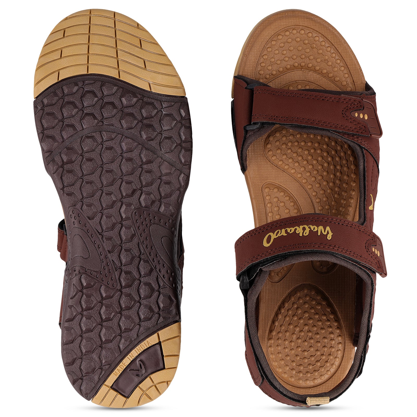 Walkaroo Men Sandals  - WC4381 Tan - Image 2