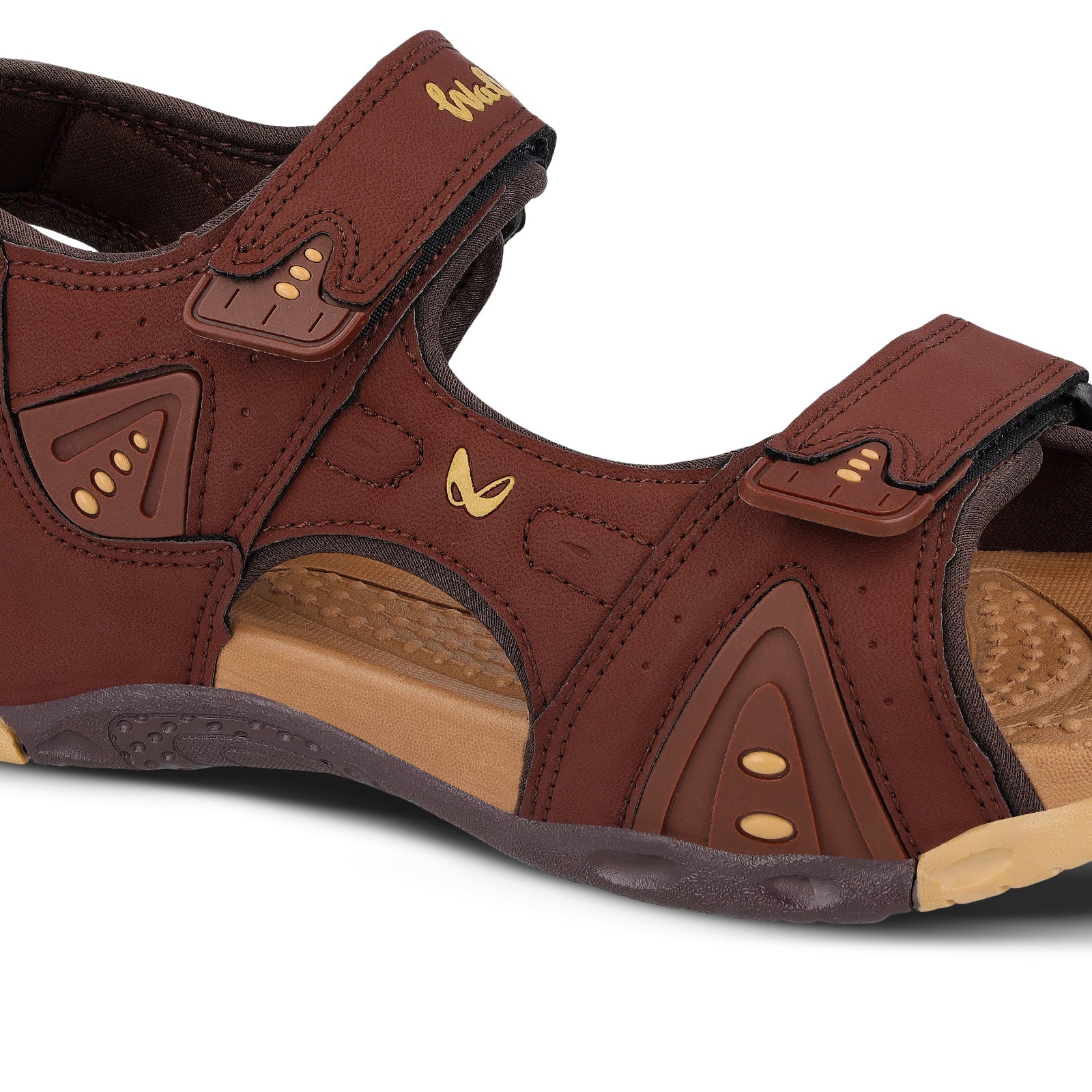 Walkaroo Men Sandals  - WC4381 Tan - Image 4