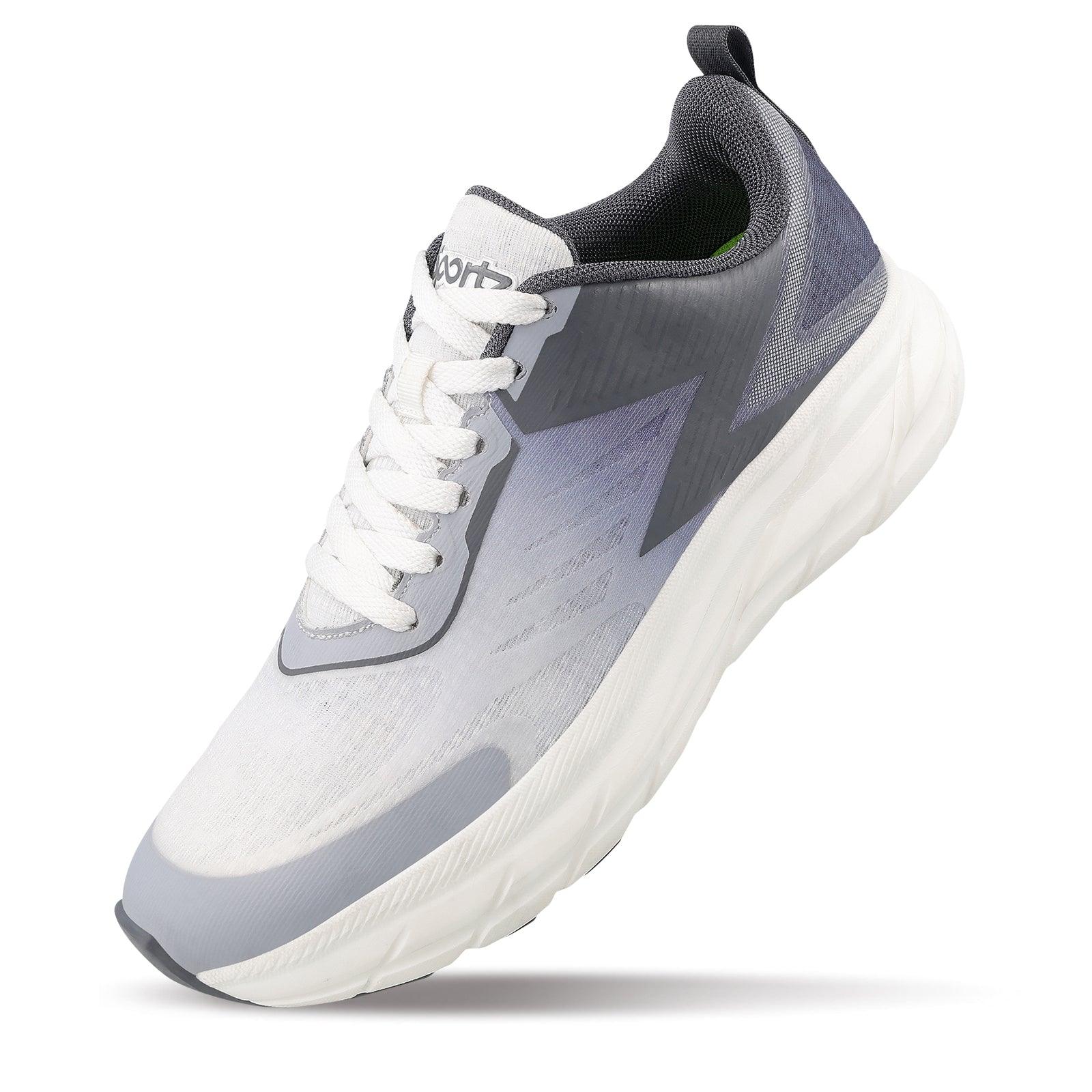Men's Lace-up Sports Shoes - WS97543 White Grey - Image 7