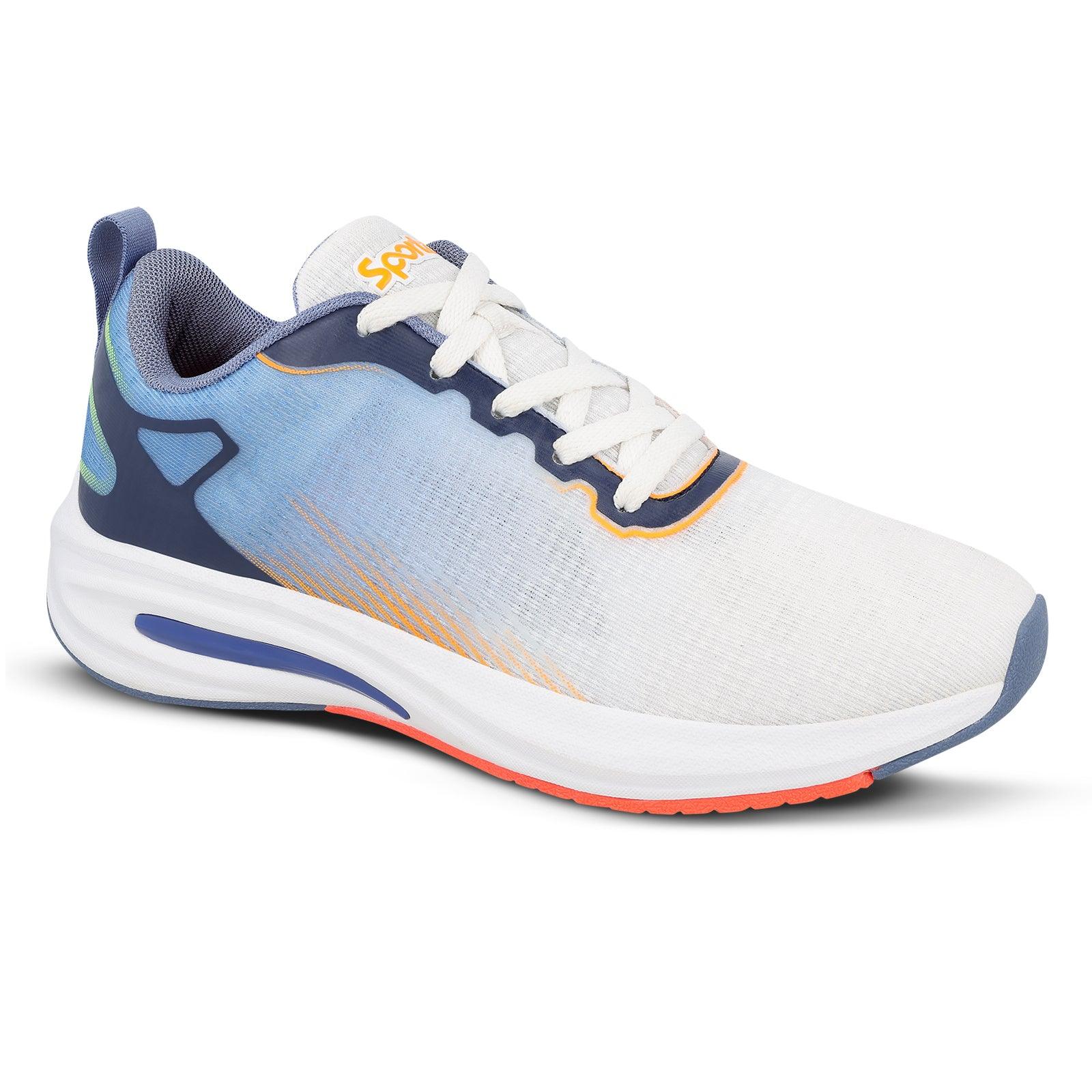 Men's Lace-up Sports Shoes - WS97545 Blue Orange - Image 6