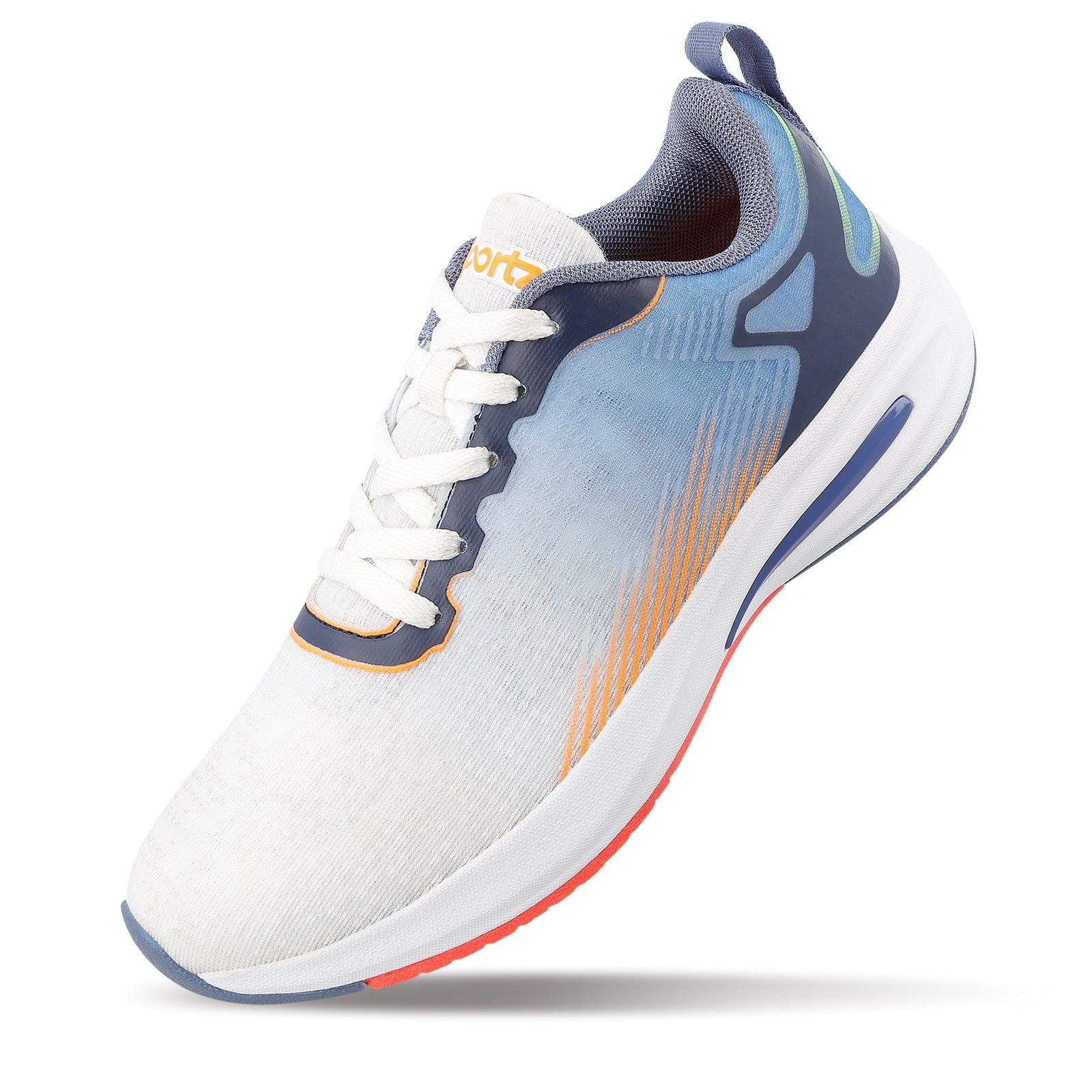 Men's Lace-up Sports Shoes - WS97545 Blue Orange - Image 7