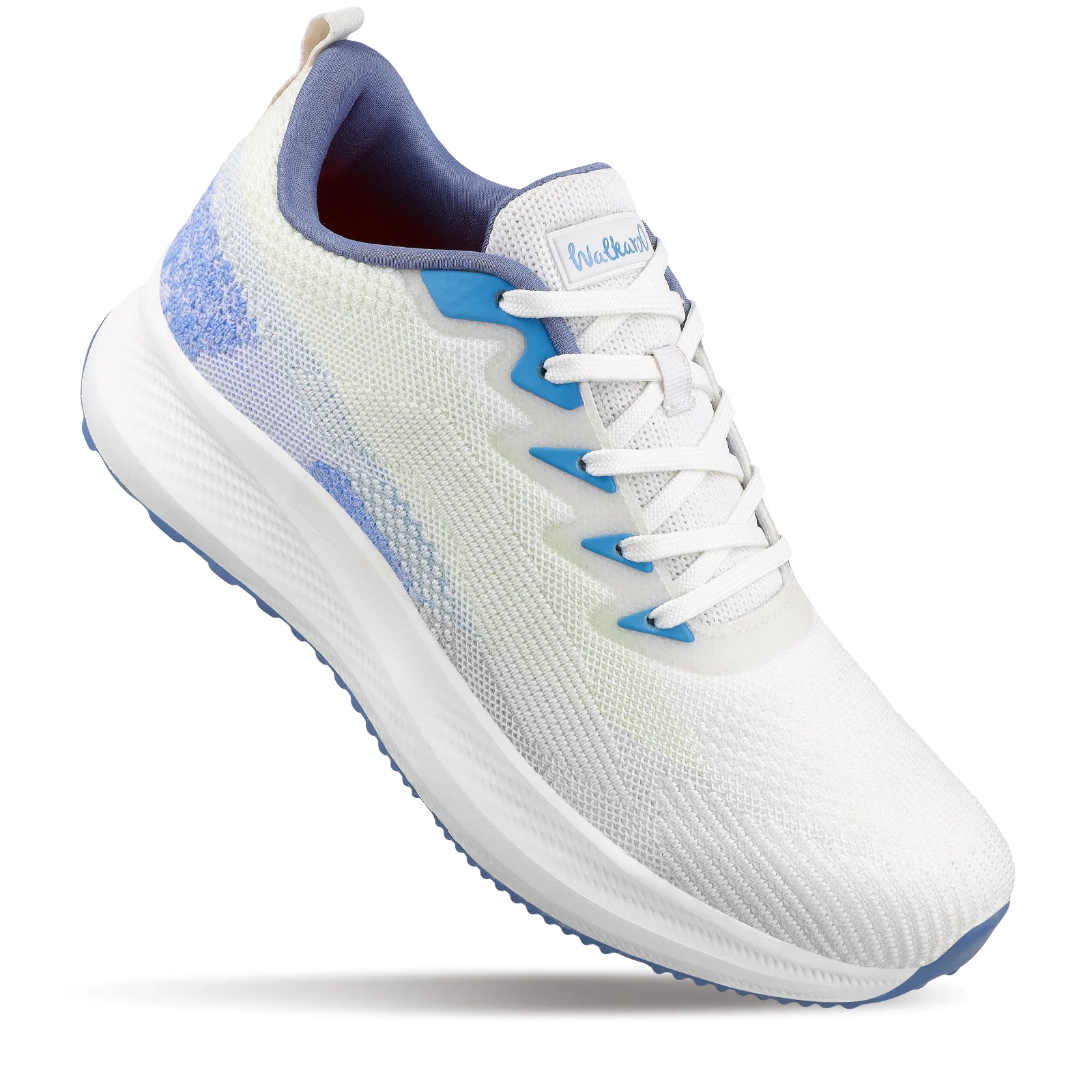 Men's Lace-up Sports Shoes - WS9114 White Blue - Image 4