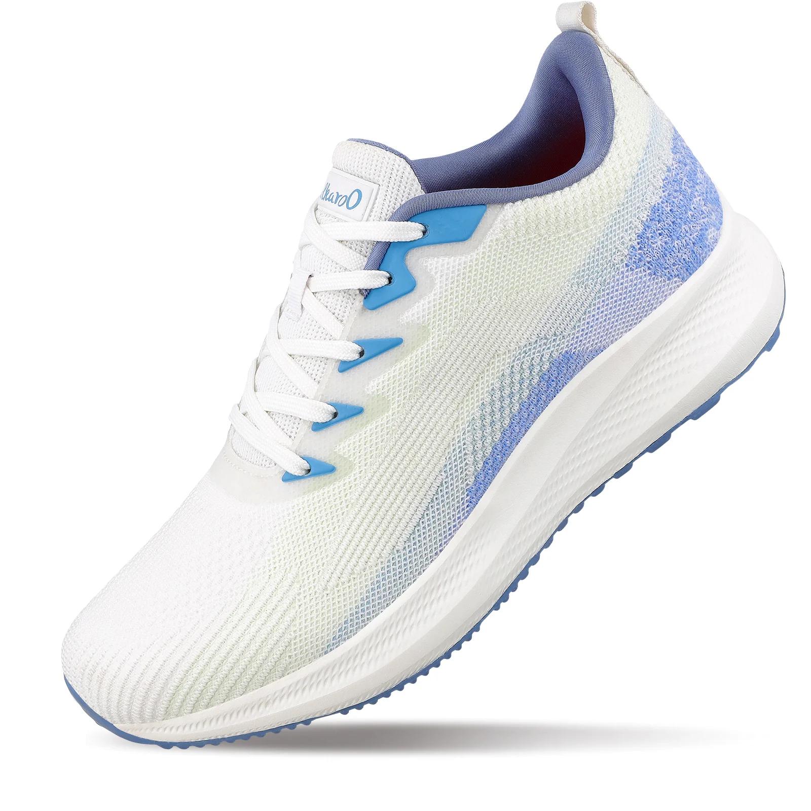 Men's Lace-up Sports Shoes - WS9114 White Blue - Image 7