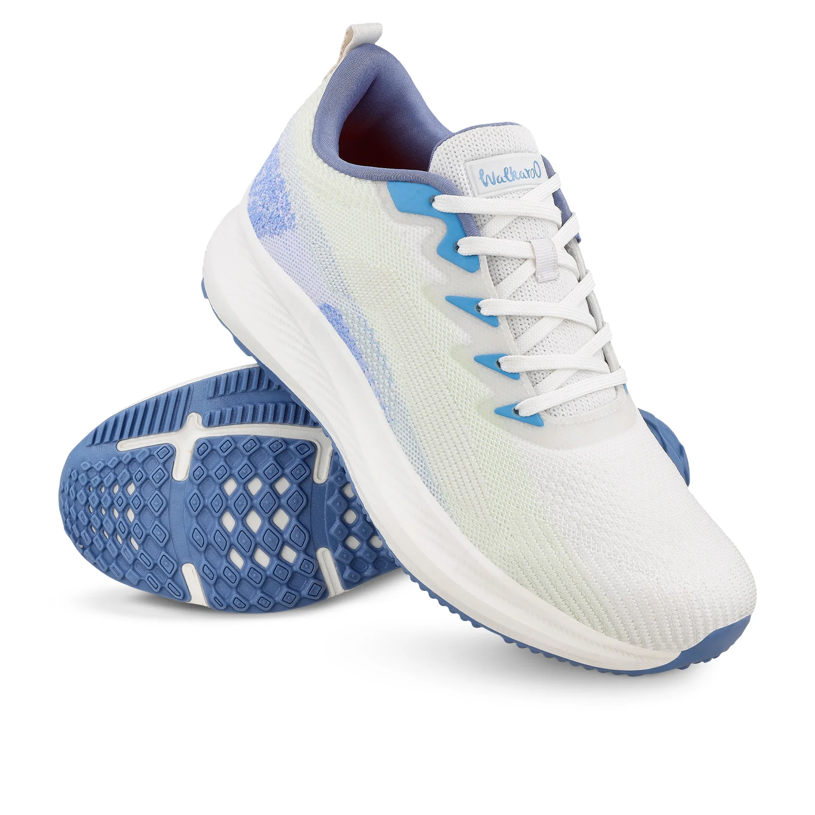 Men's Lace-up Sports Shoes - WS9114 White Blue - Image 8