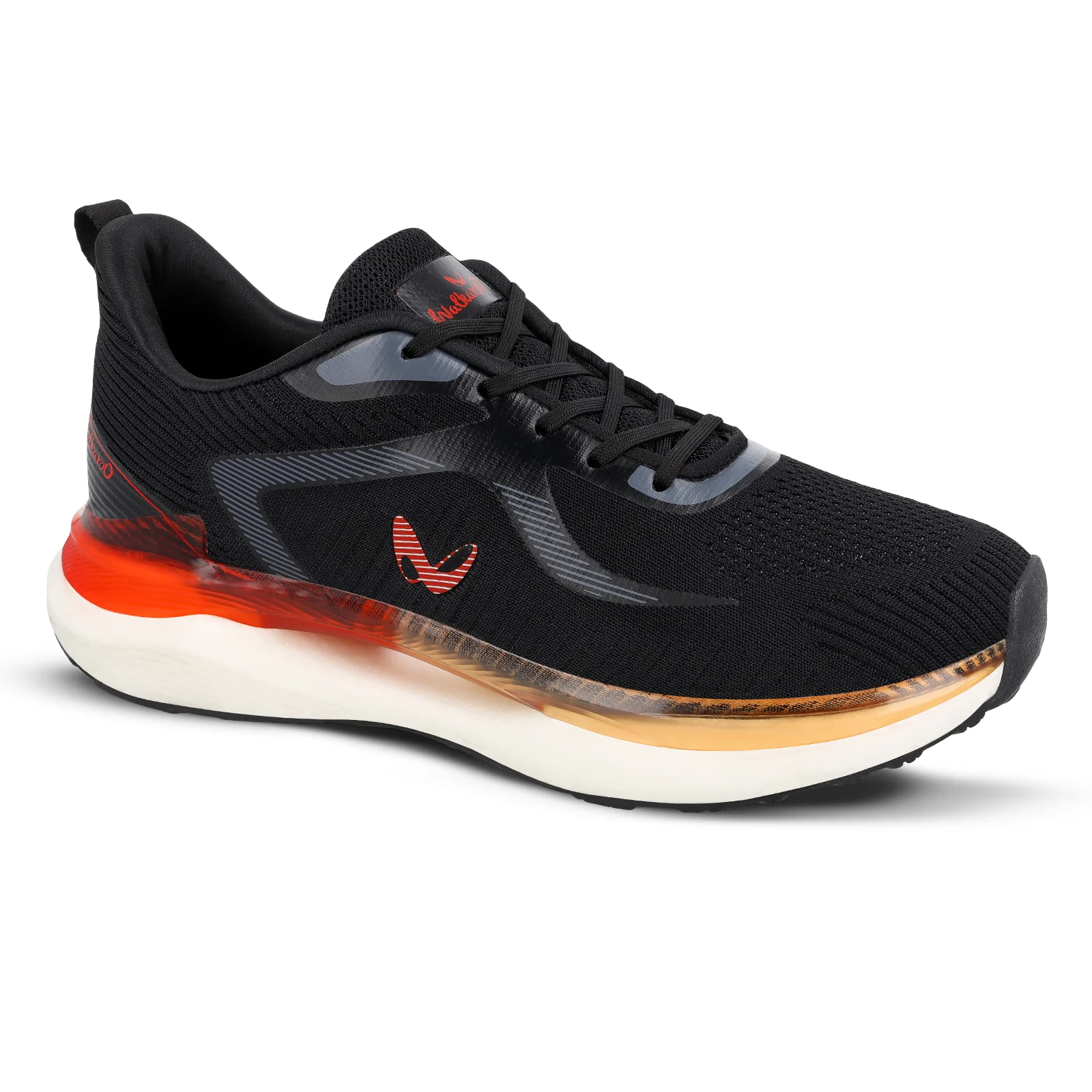 Men's Lace-up Sports Shoes - WS9122 Black Red - Image 4