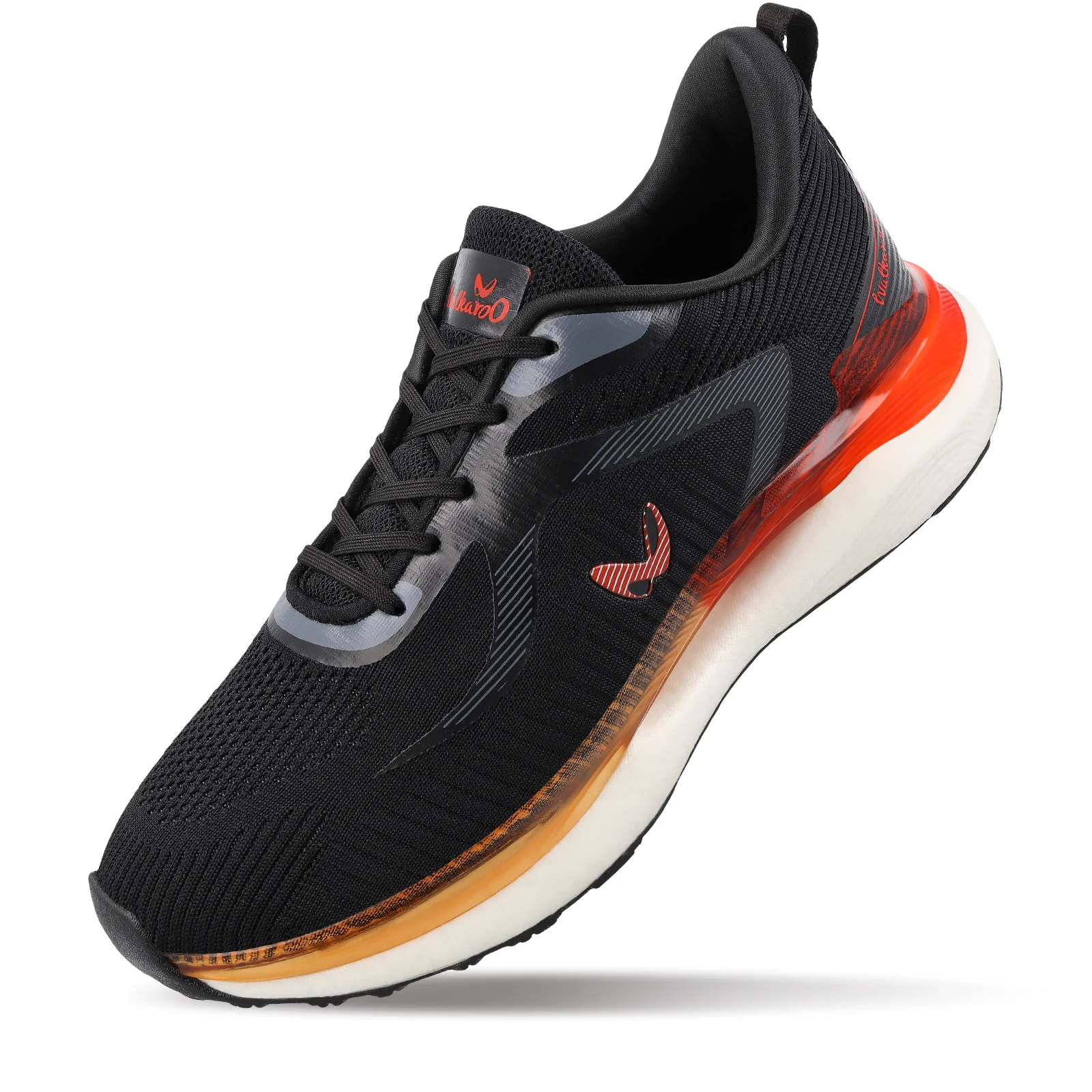 Men's Lace-up Sports Shoes - WS9122 Black Red - Image 7