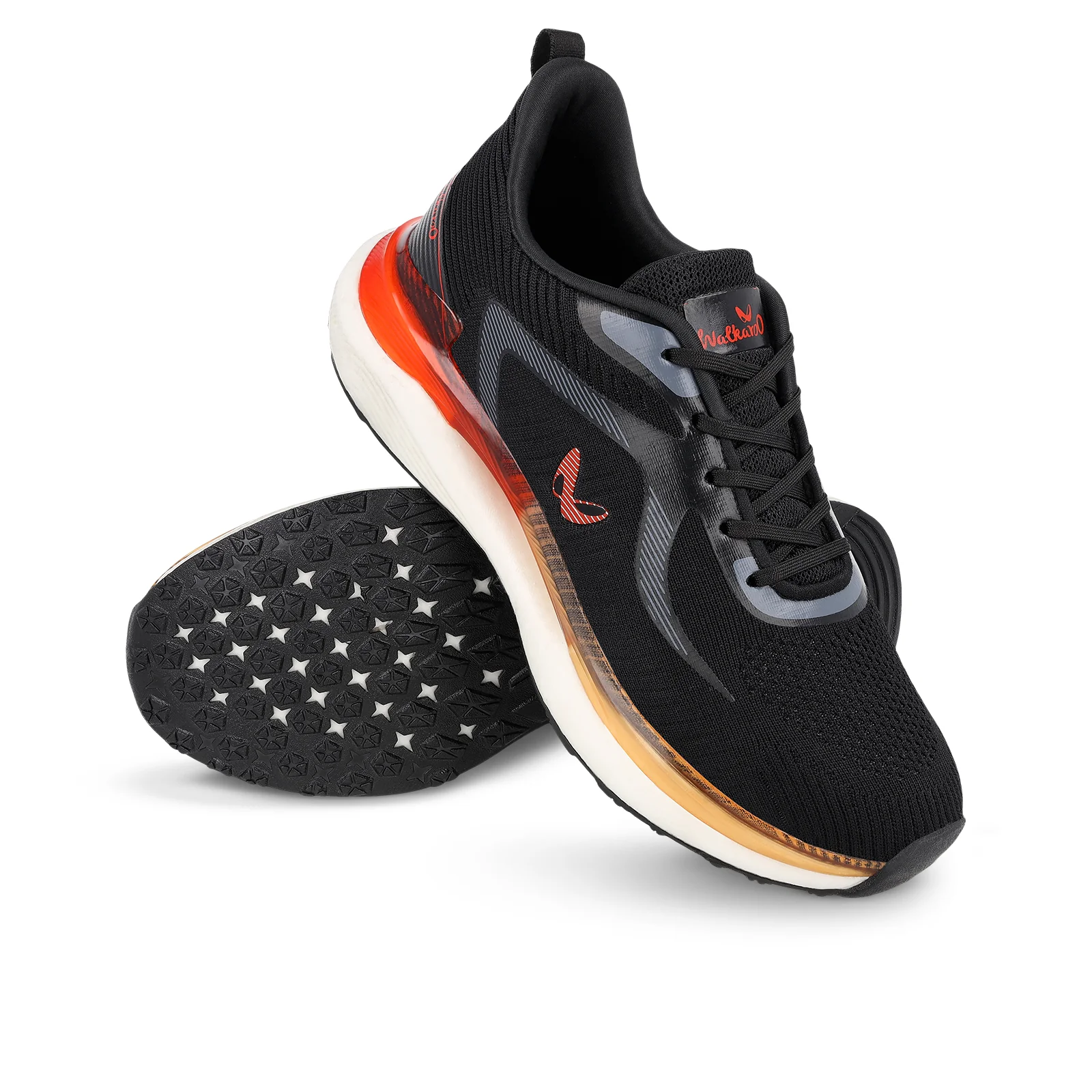 Men's Lace-up Sports Shoes - WS9122 Black Red - Image 8