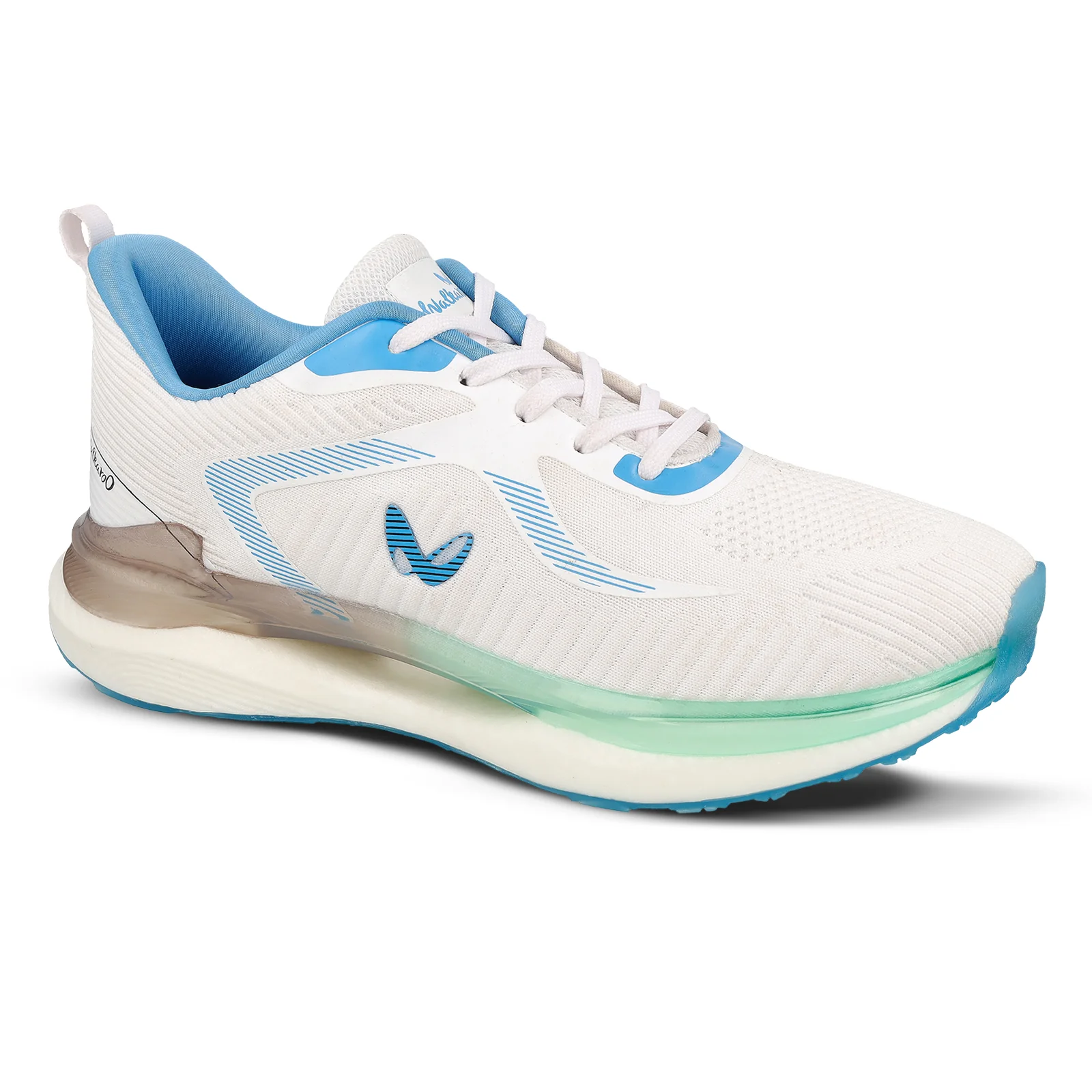 Men's Lace-up Sports Shoes - WS9122 White Turquoise - Image 4