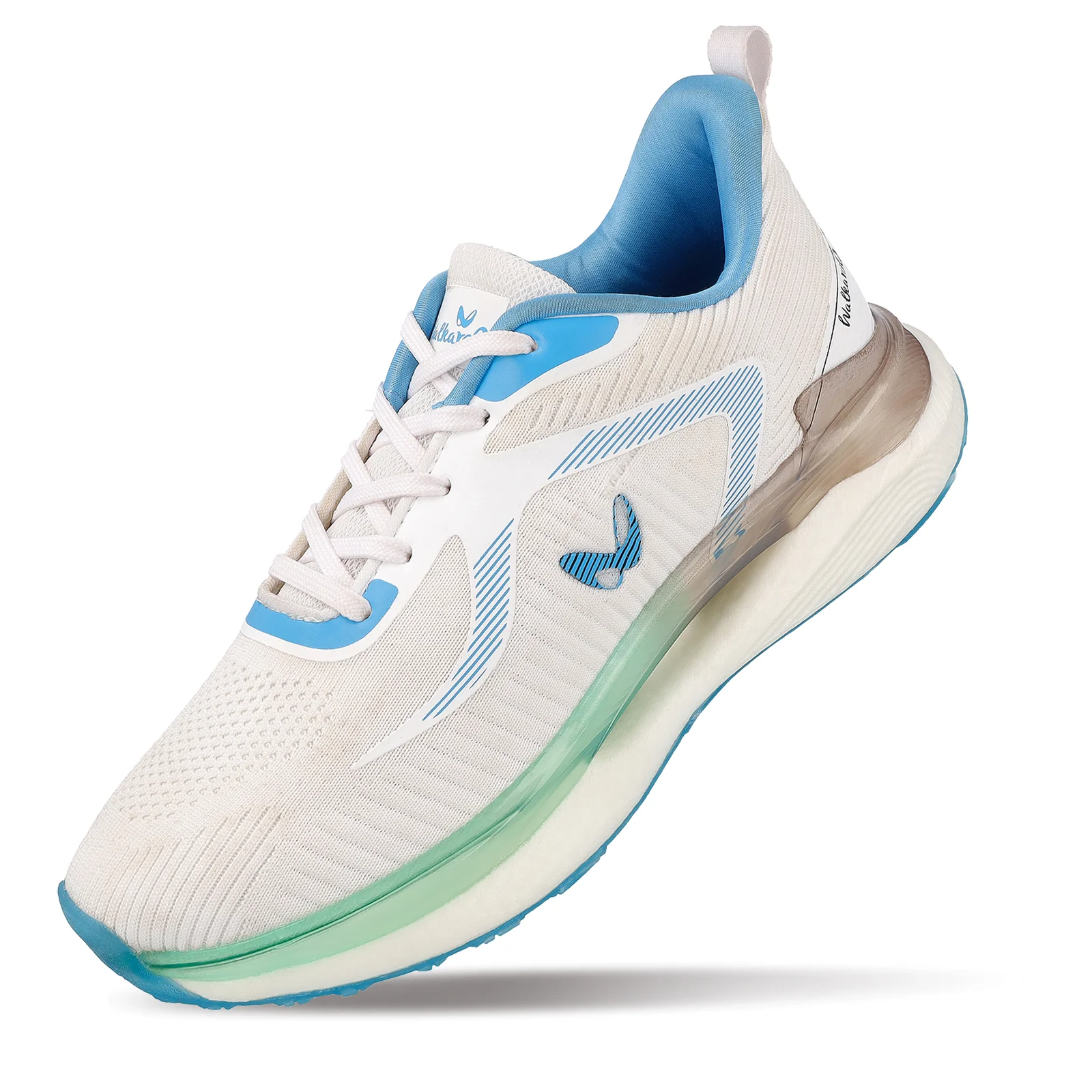 Men's Lace-up Sports Shoes - WS9122 White Turquoise - Image 5