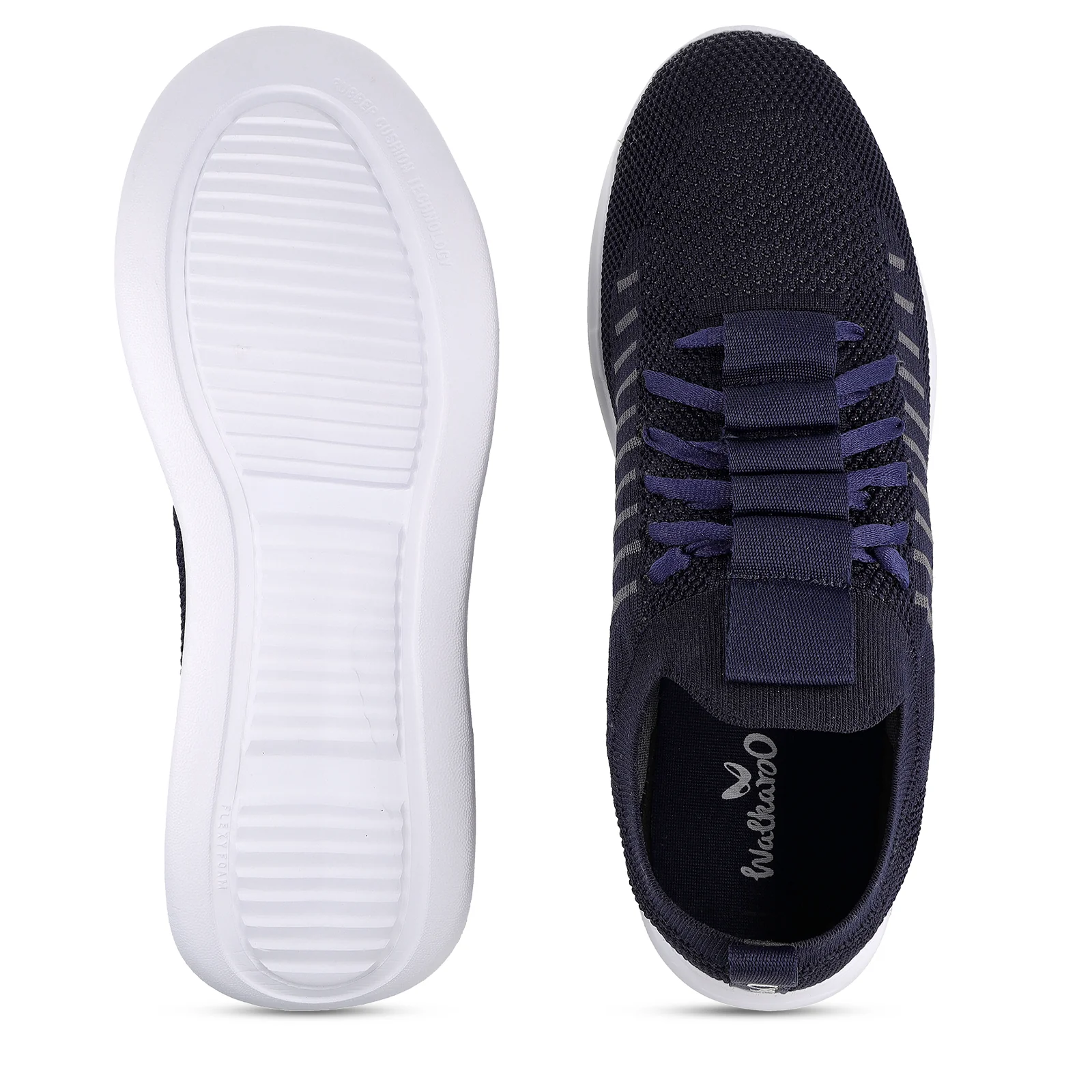 Walkaroo Men Lace-up Sock Shoes - WS9507 Navy Blue - Image 2
