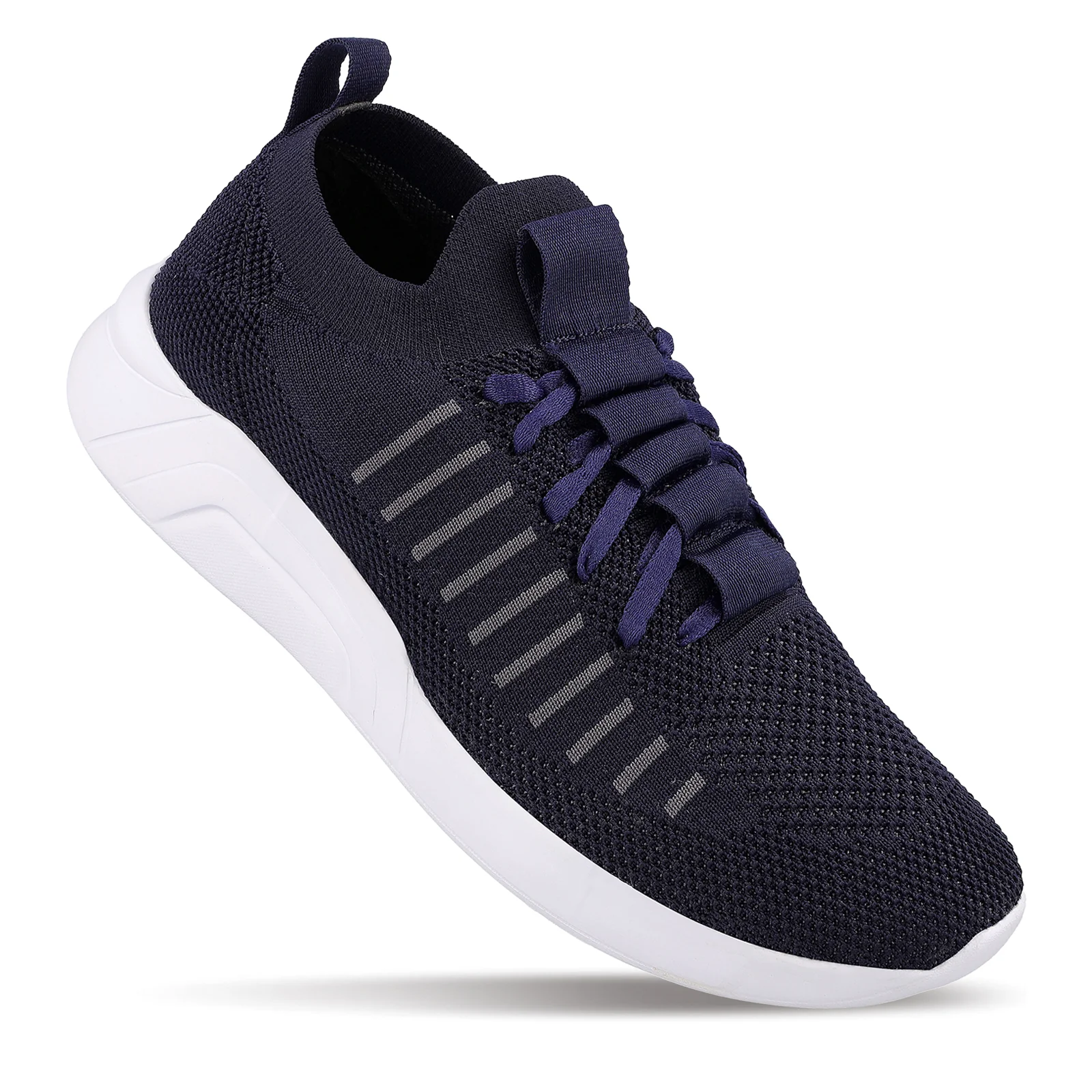 Walkaroo Men Lace-up Sock Shoes - WS9507 Navy Blue - Image 3