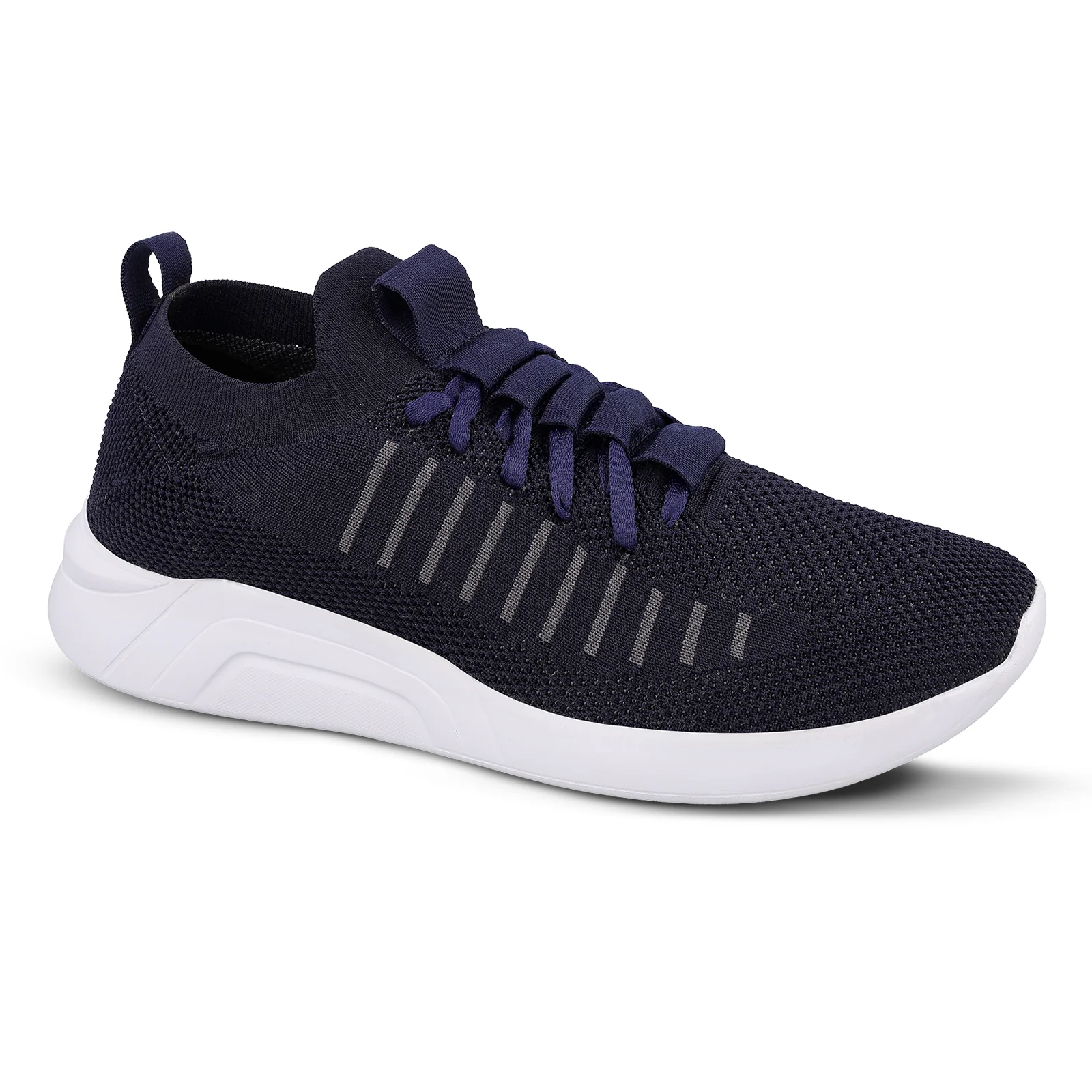 Walkaroo Men Lace-up Sock Shoes - WS9507 Navy Blue - Image 4