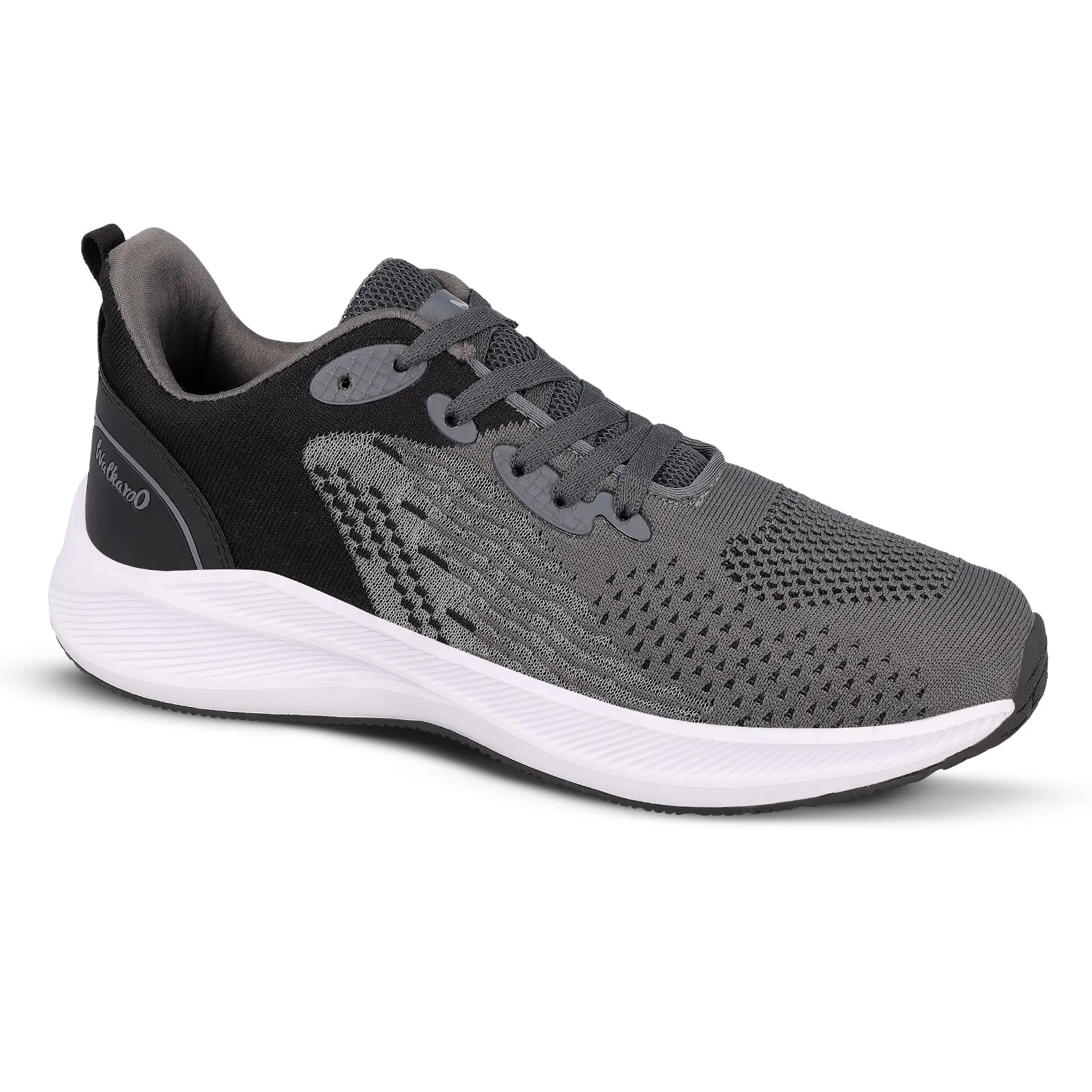 Walkaroo Men walking Shoes - WS9544 Black Grey - Image 3