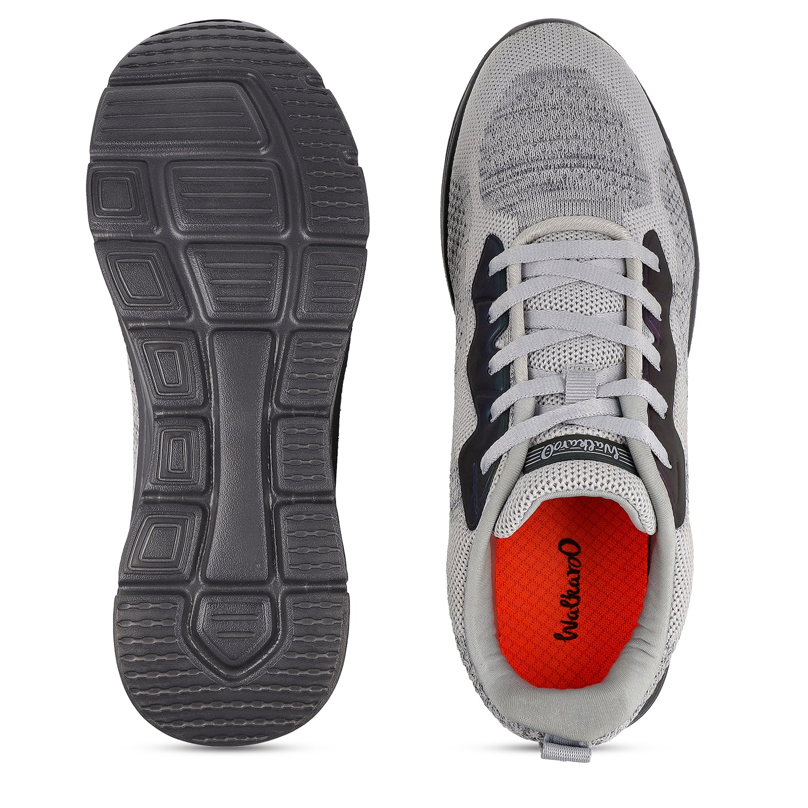 Men's Lace-up Walking Shoes - WS9566 Grey Black - Image 2