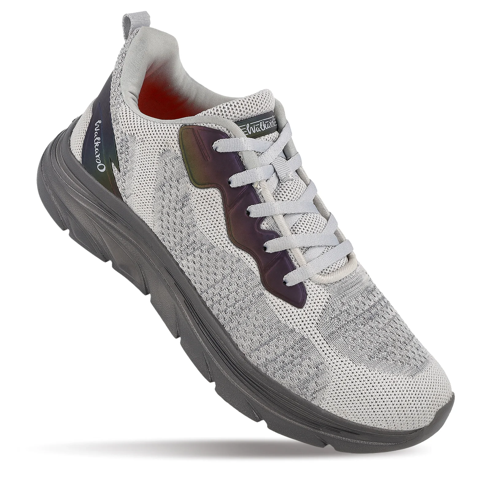 Men's Lace-up Walking Shoes - WS9566 Grey Black - Image 3