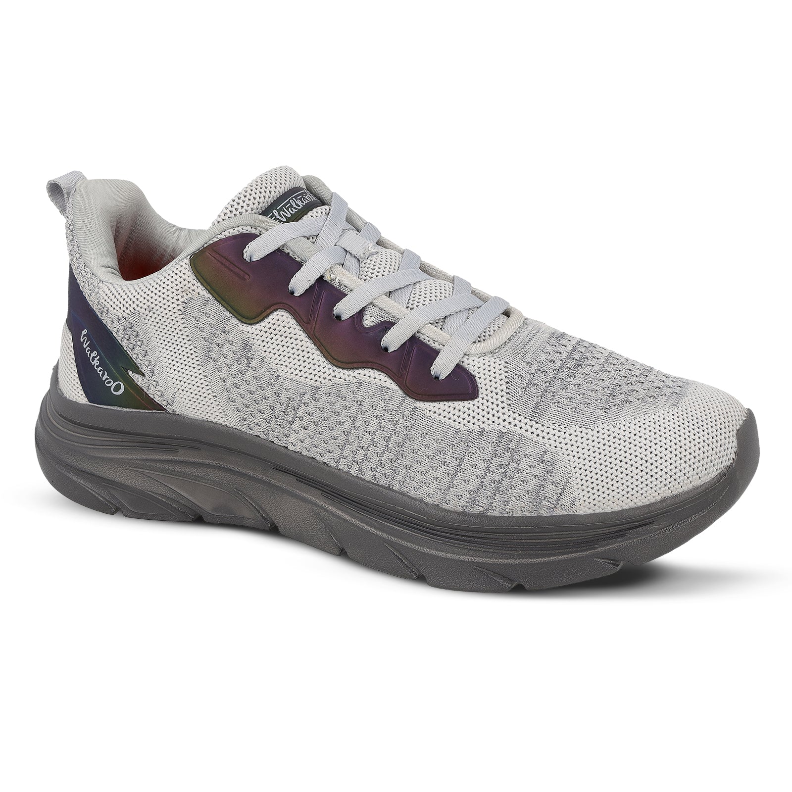 Men's Lace-up Walking Shoes - WS9566 Grey Black - Image 4