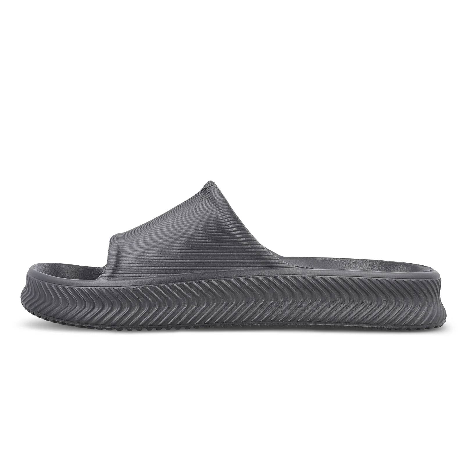 Walkaroo Mens Flip Flop Sliders - WC8737 Dark Grey - Image 3