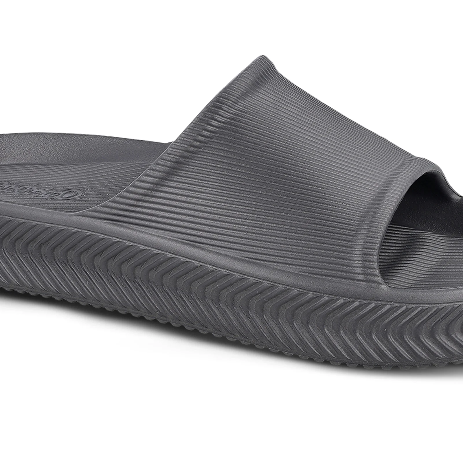 Walkaroo Mens Flip Flop Sliders - WC8737 Dark Grey - Image 4
