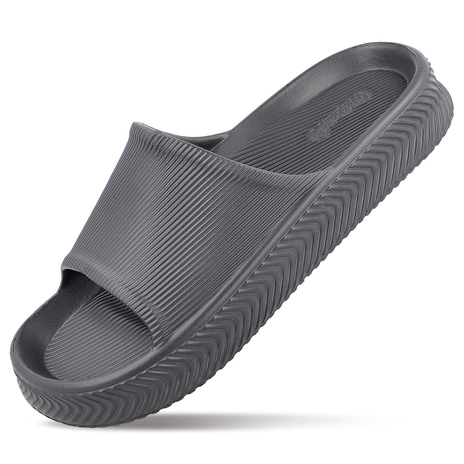 Walkaroo Mens Flip Flop Sliders - WC8737 Dark Grey - Image 5