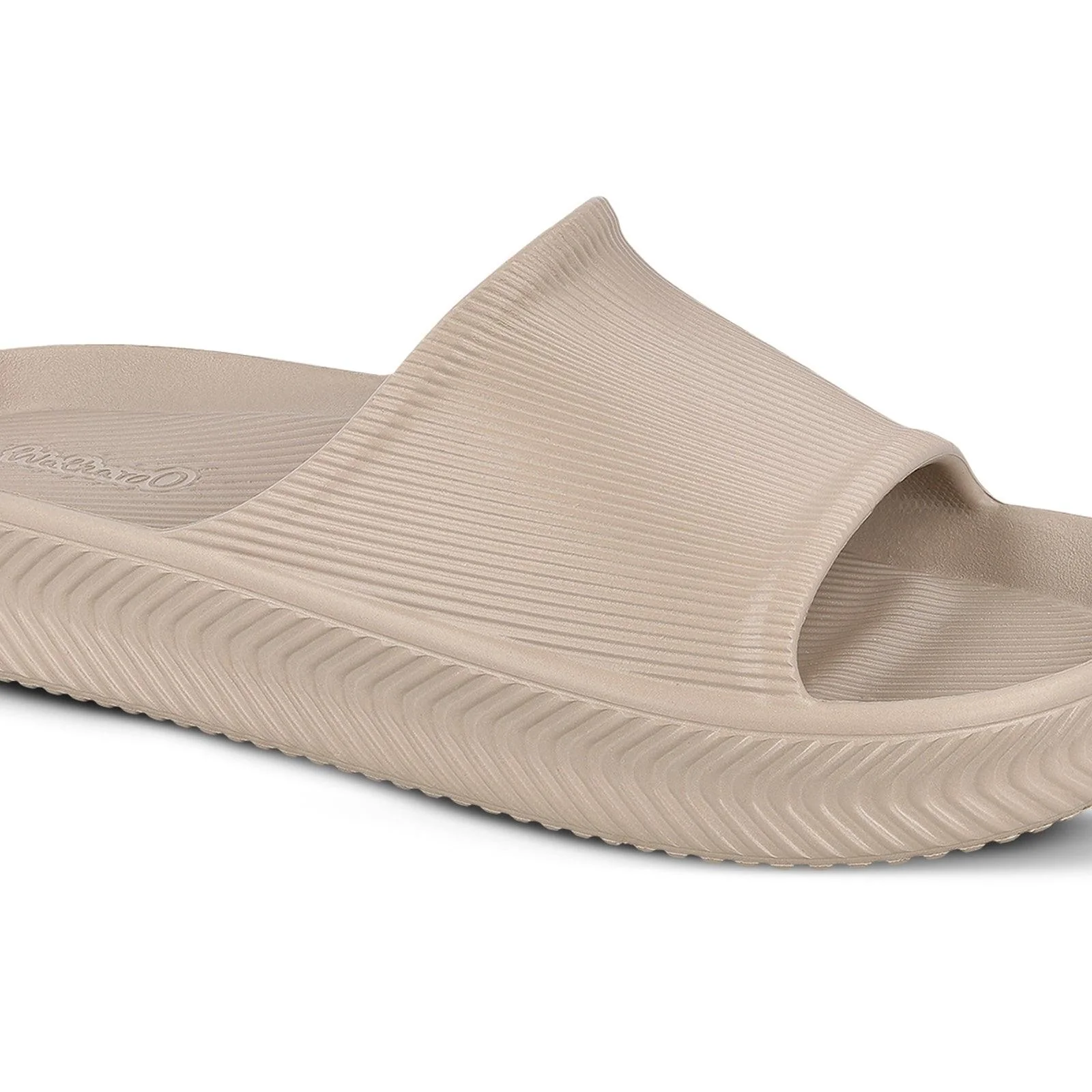Walkaroo Mens Flip Flop Sliders - WC8737 Greige - Image 3