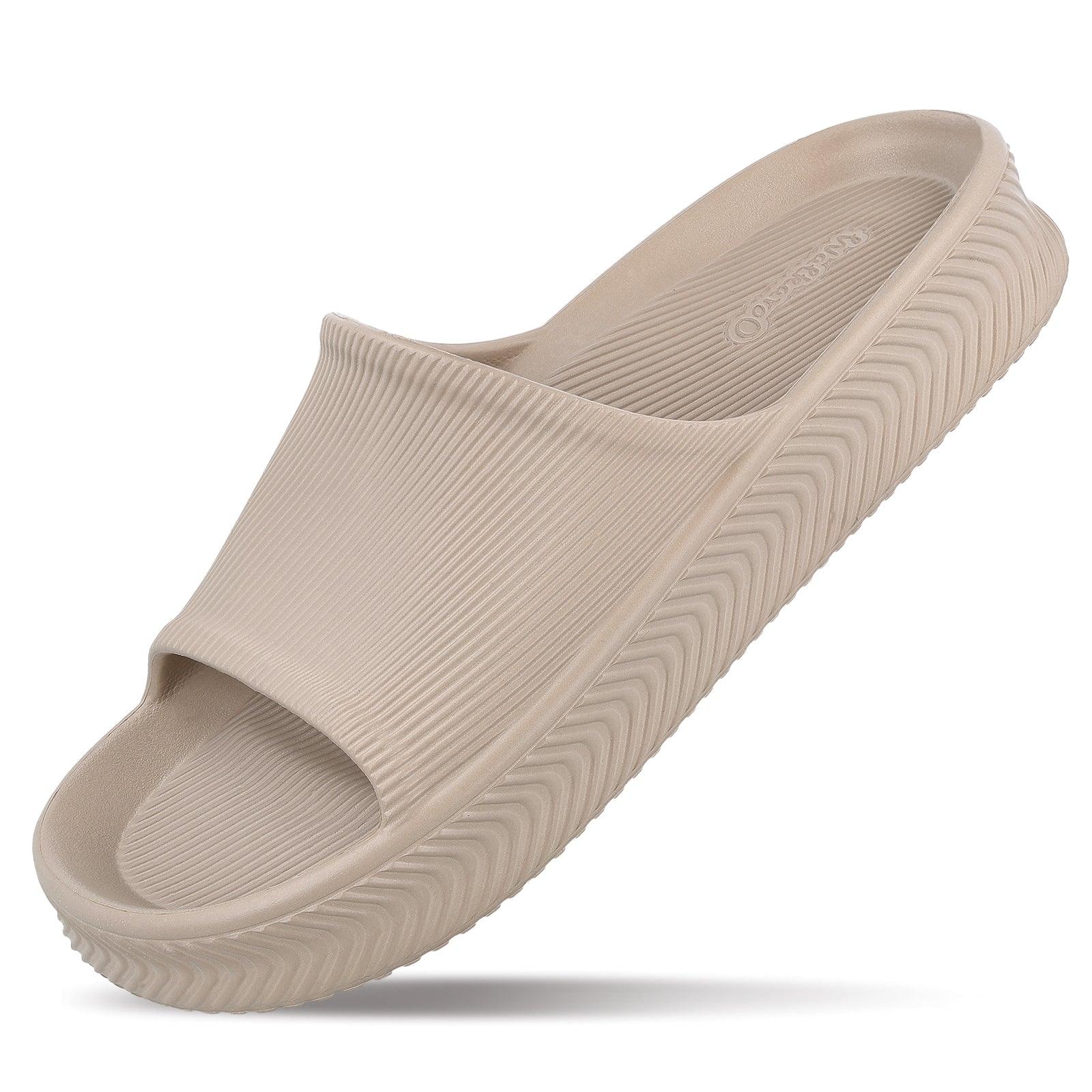 Walkaroo Mens Flip Flop Sliders - WC8737 Greige - Image 5