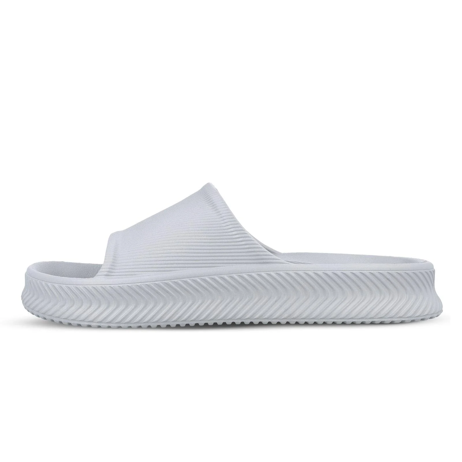Walkaroo Mens Flip Flop Sliders - WC8737 Light Grey - Image 3