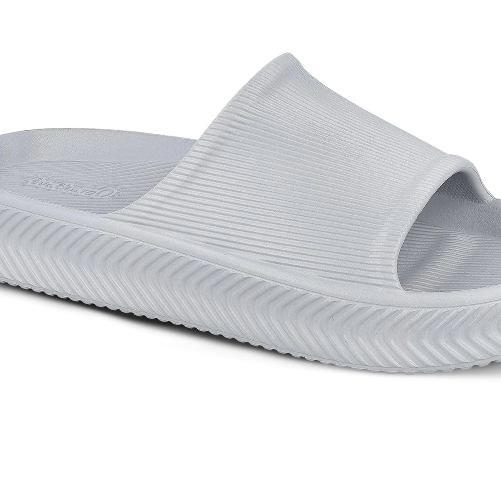 Walkaroo Mens Flip Flop Sliders - WC8737 Light Grey - Image 4