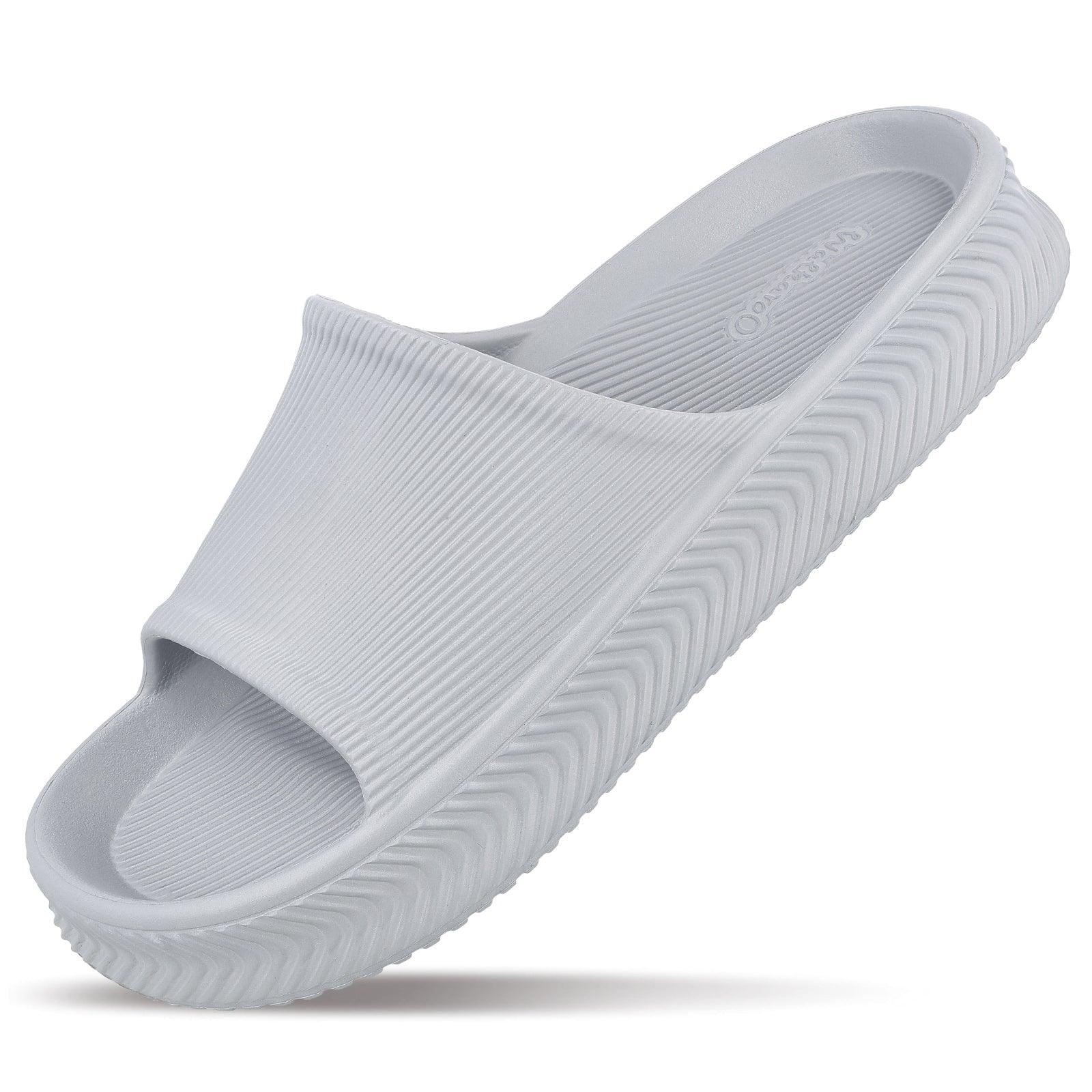 Walkaroo Mens Flip Flop Sliders - WC8737 Light Grey - Image 5