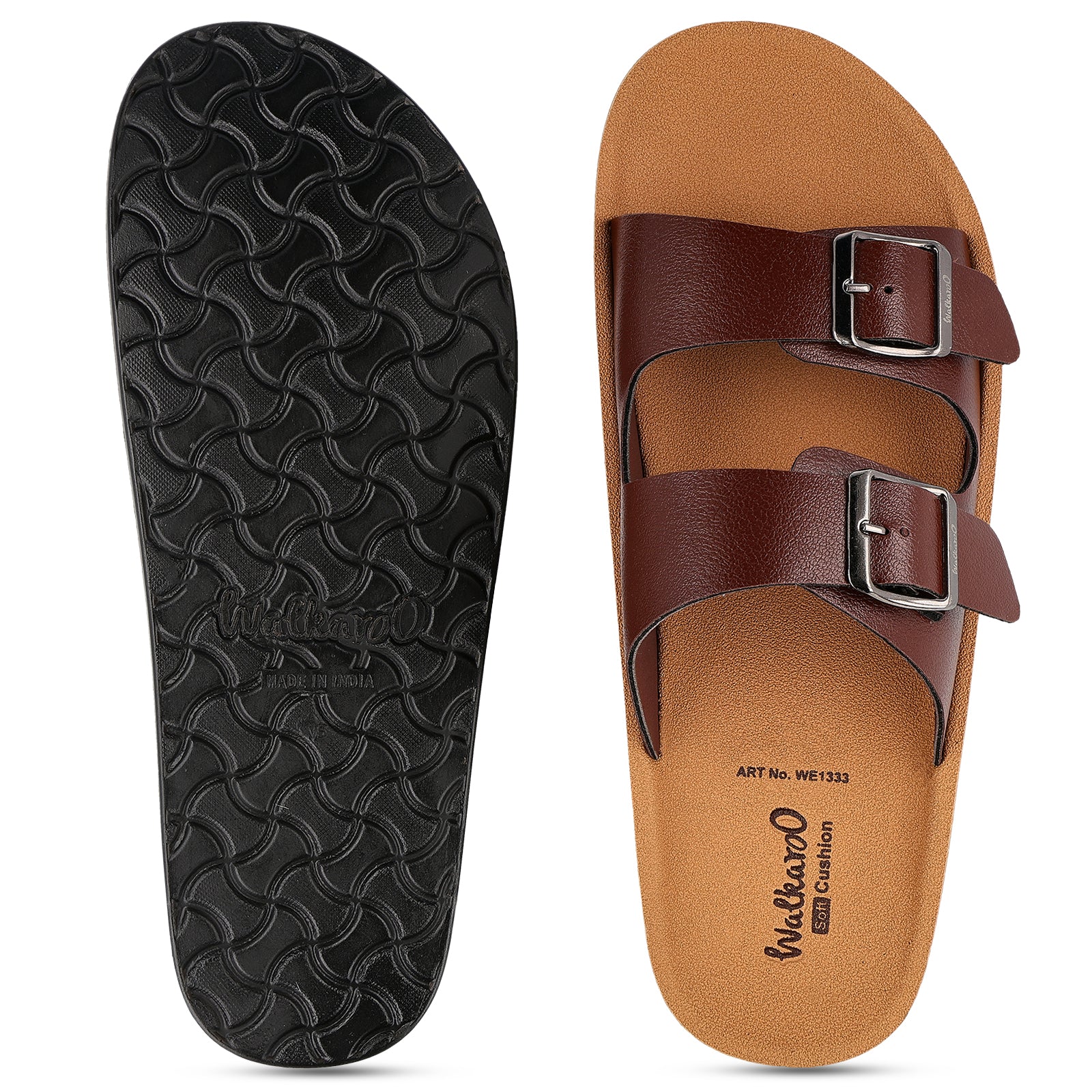 Men's Daily Wear Sandals - WE1333 Brown - Image 2