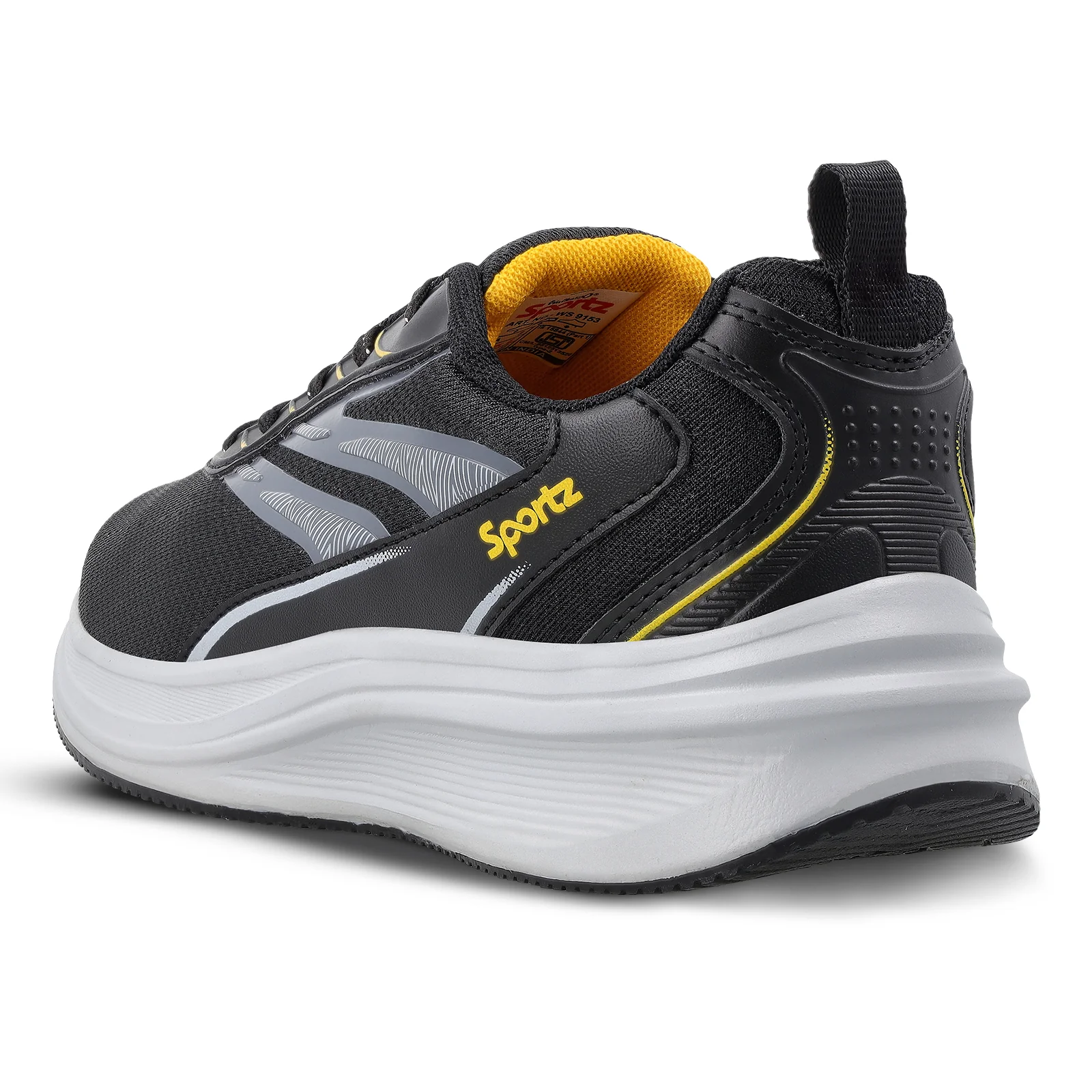 WILZER Men's Lace-up Sports Shoes - WS9153 Black - Image 5