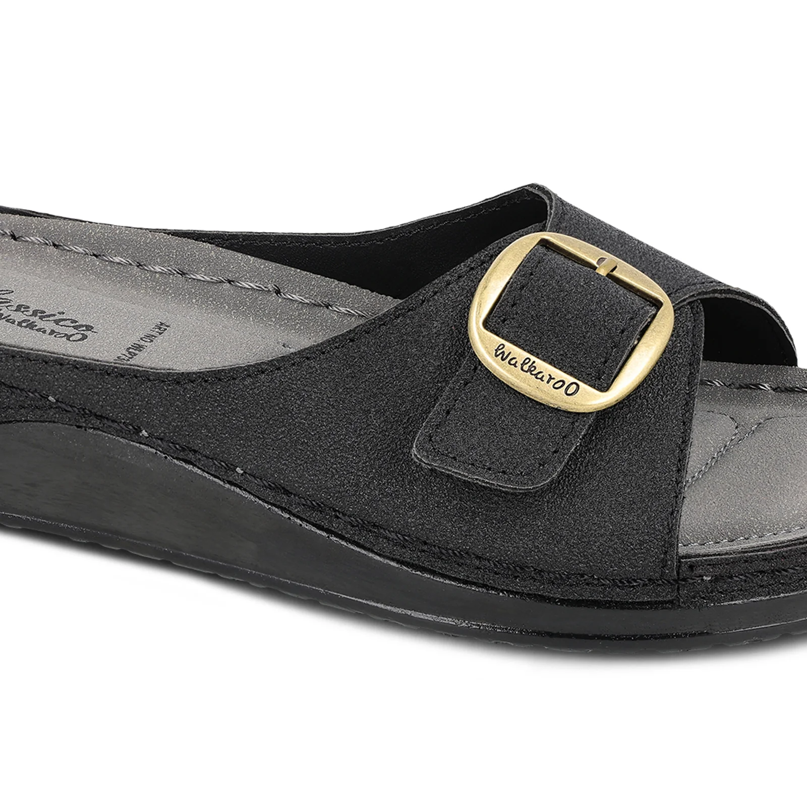 Women's Daily Wear Comfort Sandals - WLP73005 Black - Image 6